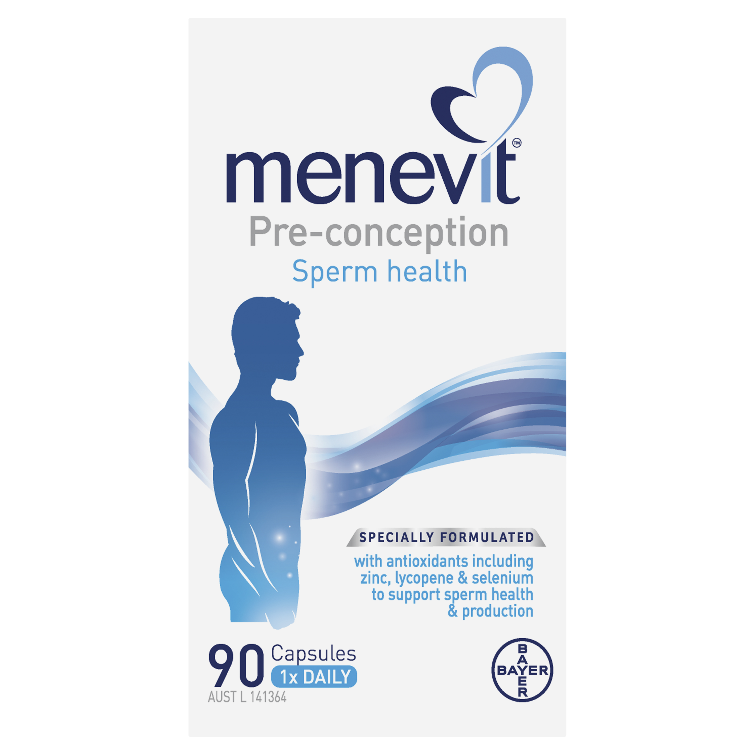 MENEVIT PRE-CONCEPTION SPERM HEALTH 90 CAPSULES - Image 2