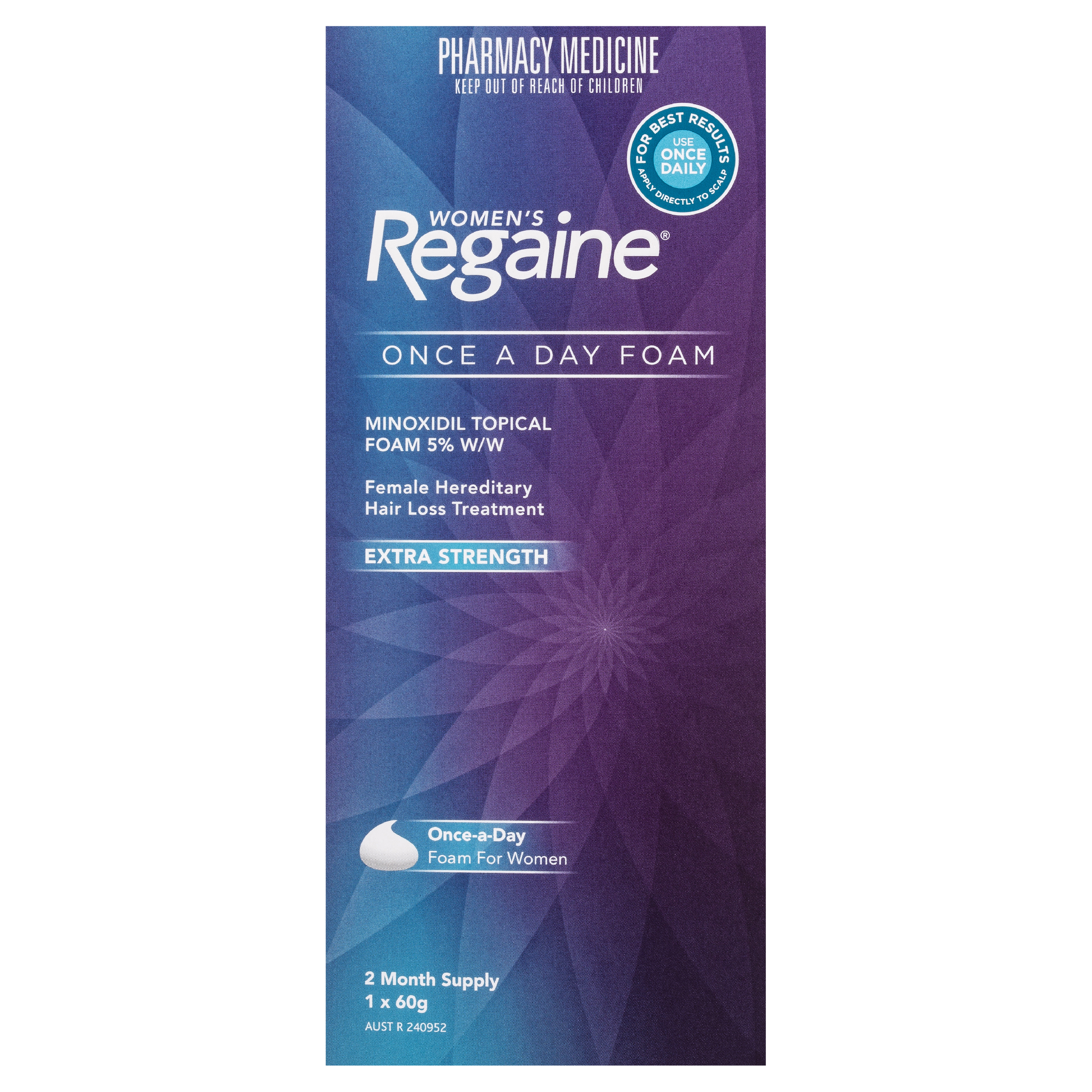 REGAINE WOMENS EXTRA STRENGTH TREATMENT FOAM 5% 60G - Image 2