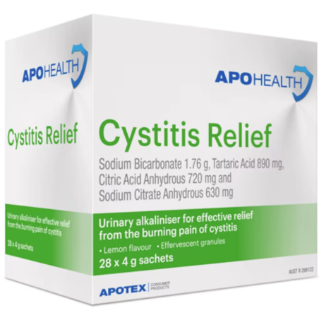 APOHEALTH CYSTITIS RELIEF SACHETS 4G X 28 PACK