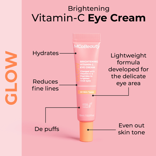 MCO BEAUTY GLOW BRIGHTENING VITAMIN C EYE CREAM 15ML - Image 2