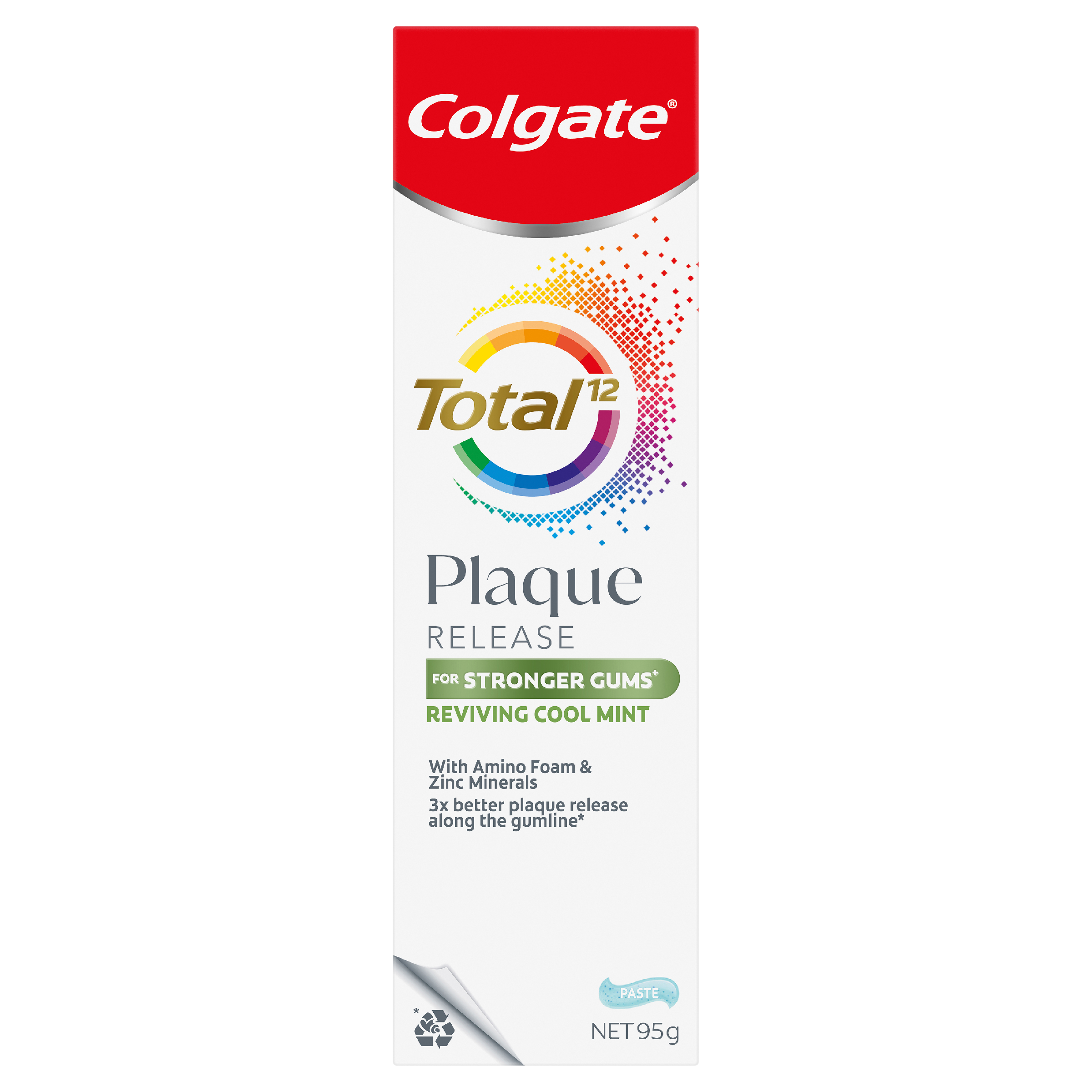 COLGATE TOOTHPASTE TOTAL PLAQUE GENTLE COOL MINT 95G - Image 2