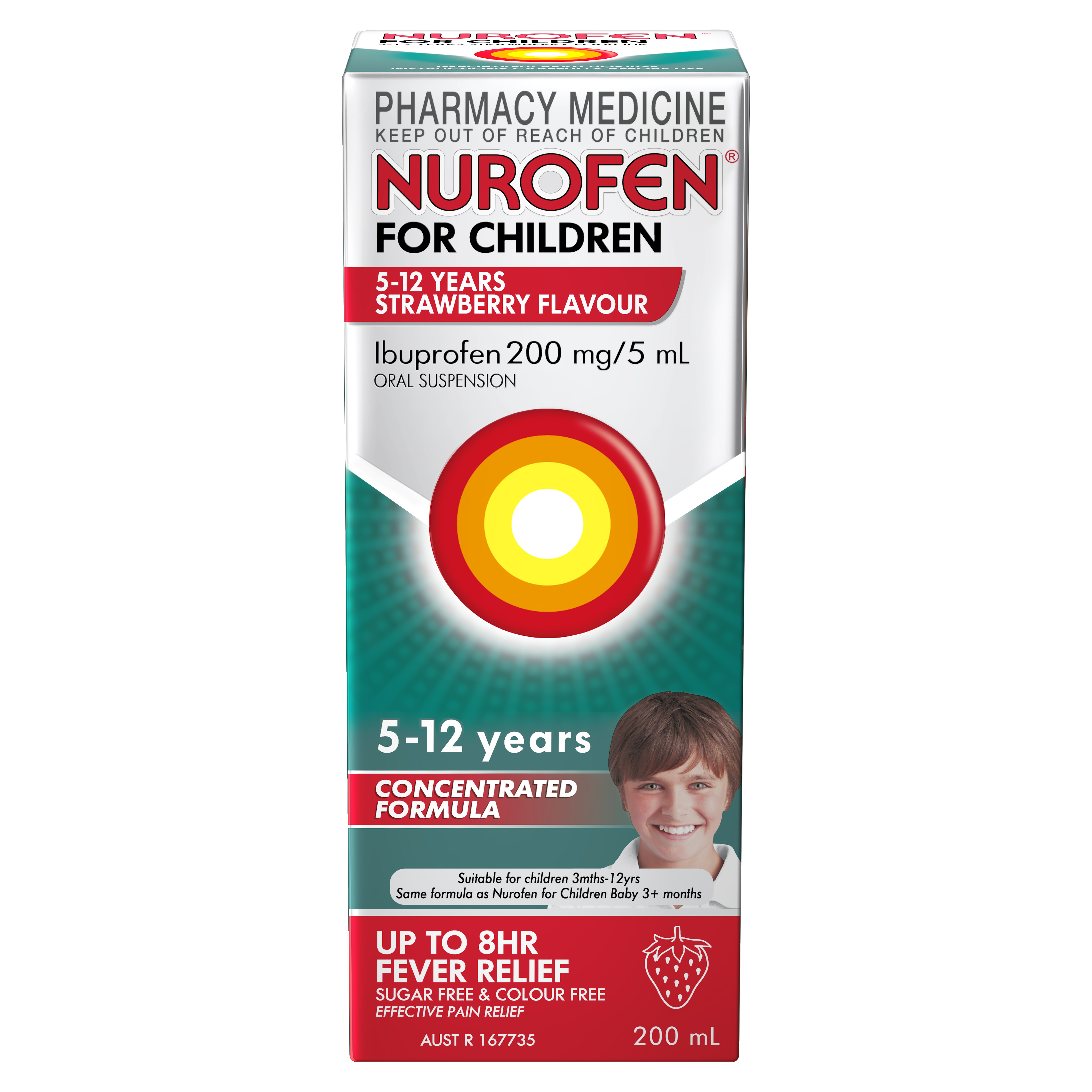 NUROFEN FOR CHILDREN 5 YEARS - 12 YEARS STRAWBERRY 200ML - Image 2
