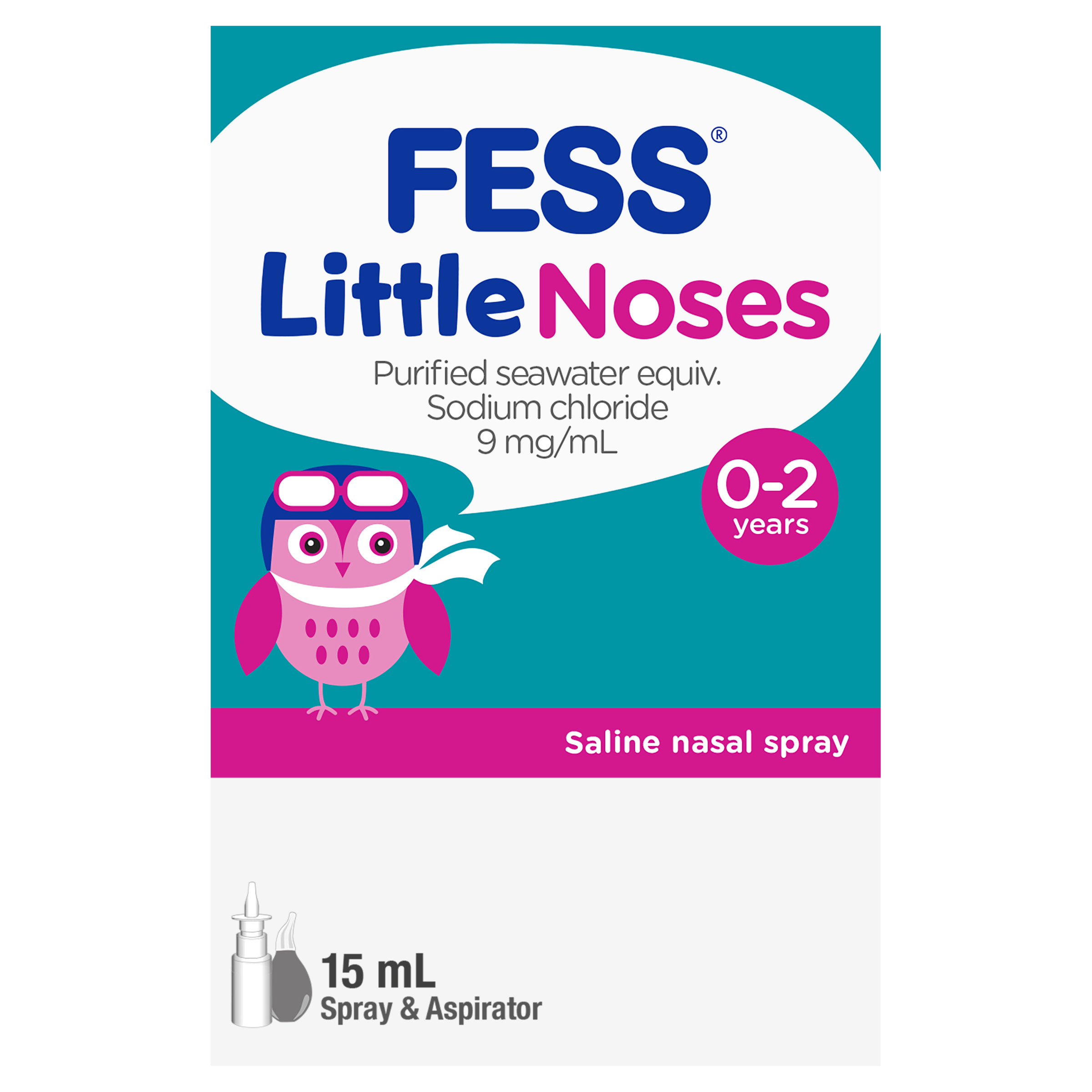 FESS LITTLE NOSES SALINE SPRAY + ASPIRATOR 15ML - Image 9