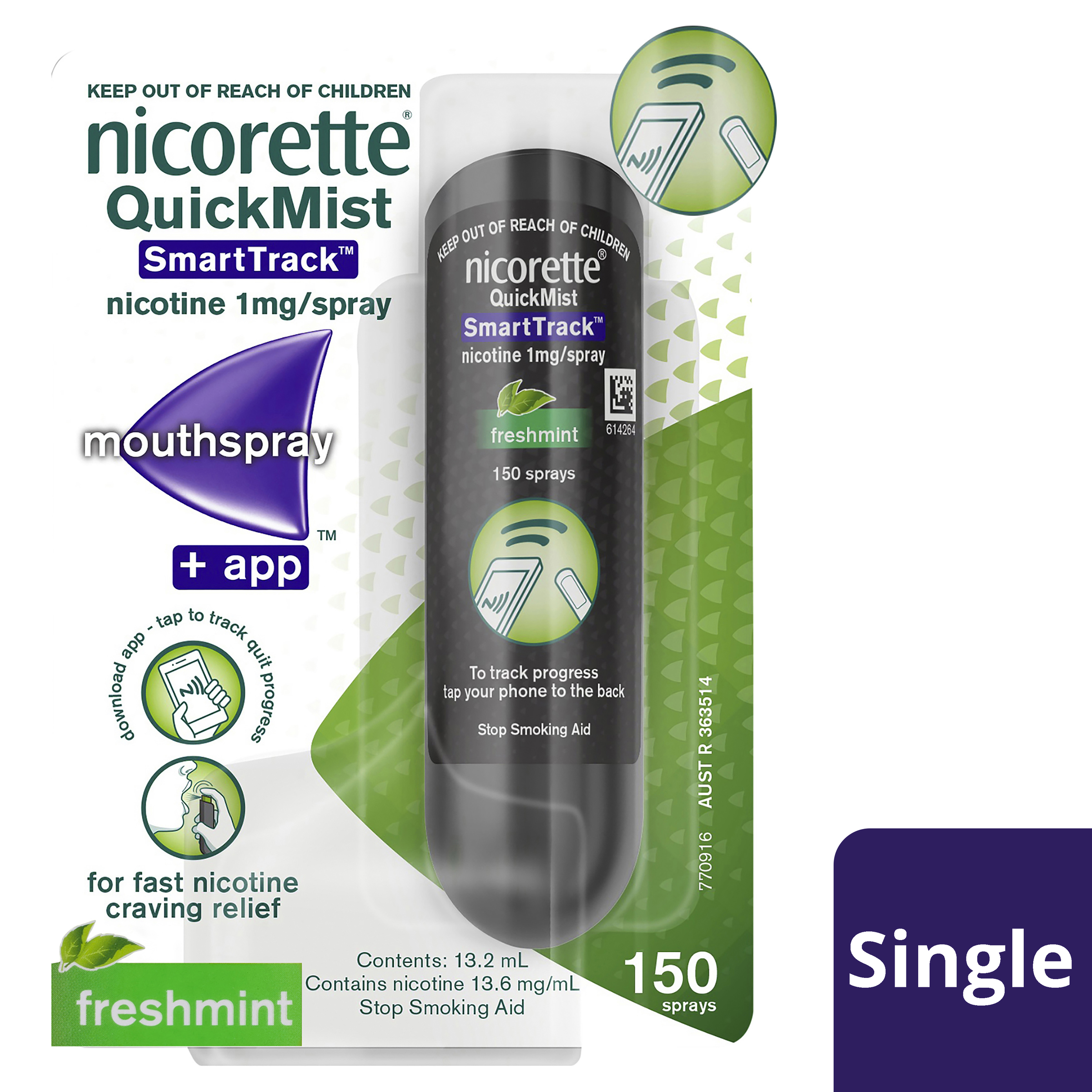 NICORETTE QUICKMIST SMARTTRACK FRESHMINT 150 SPRAYS - Image 9