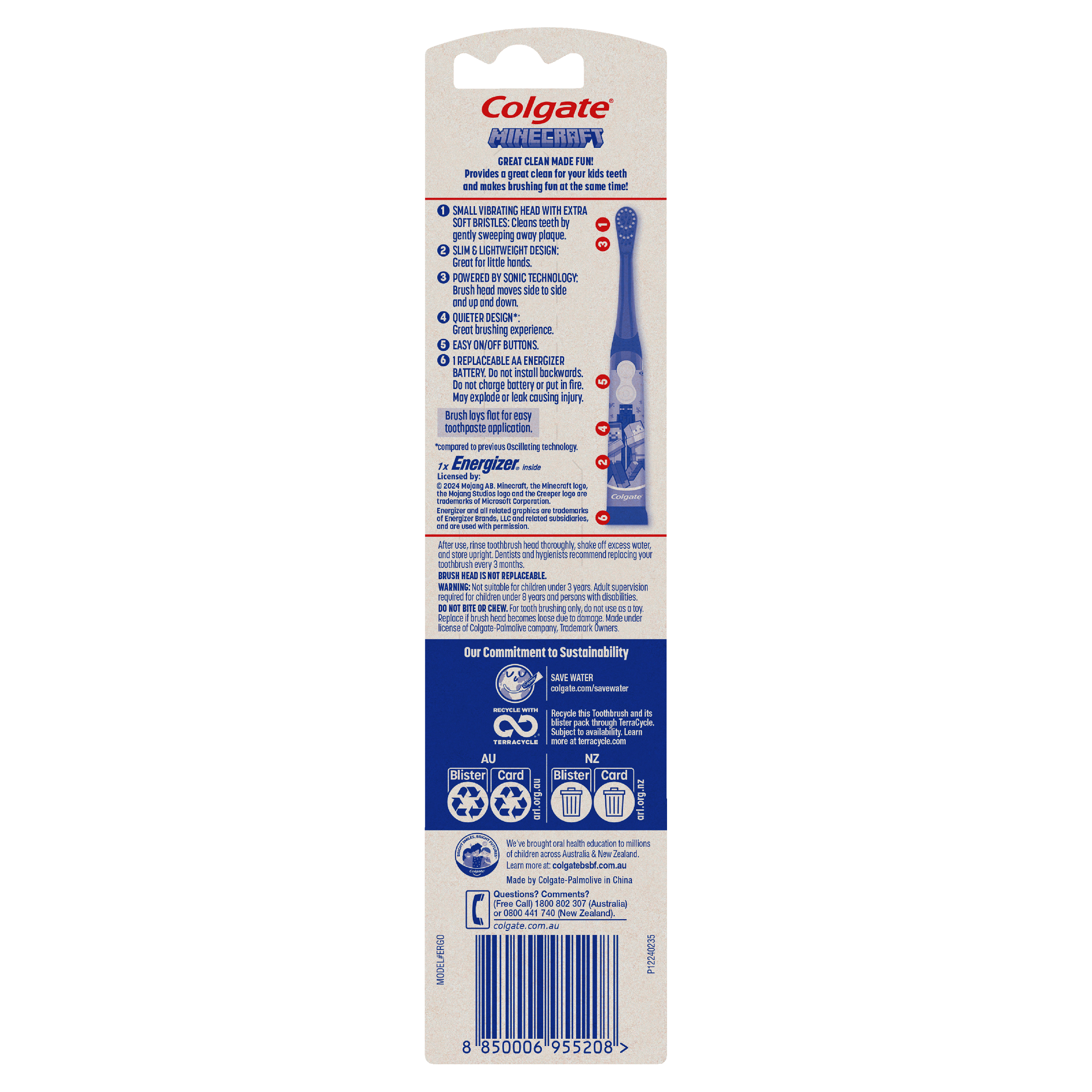 COLGATE TOOTHBRUSH KIDS SONIC MINECRAFT 1 PACK - Image 2