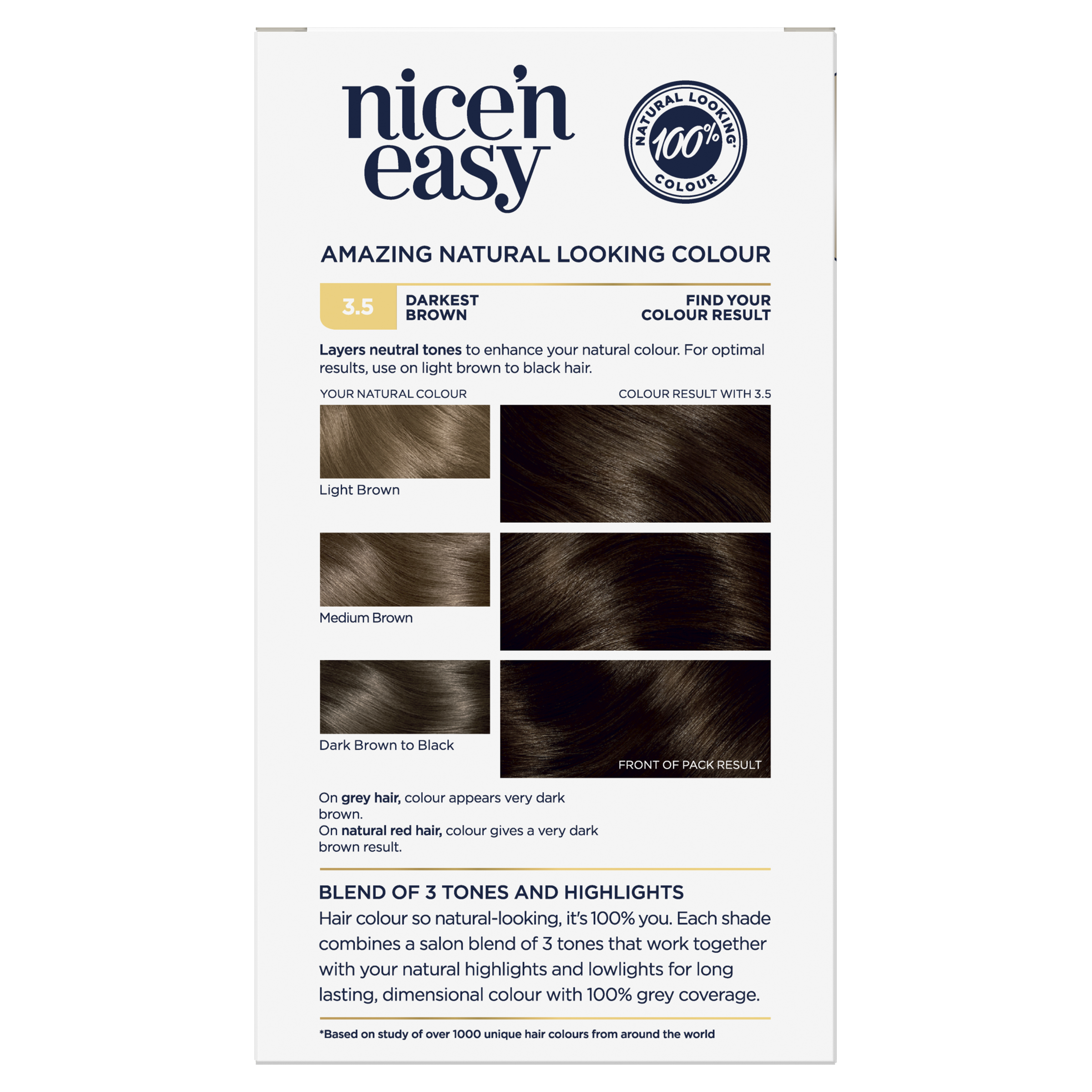 CLAIROL NICE N EASY 3.5 DARKEST BROWN - Image 4