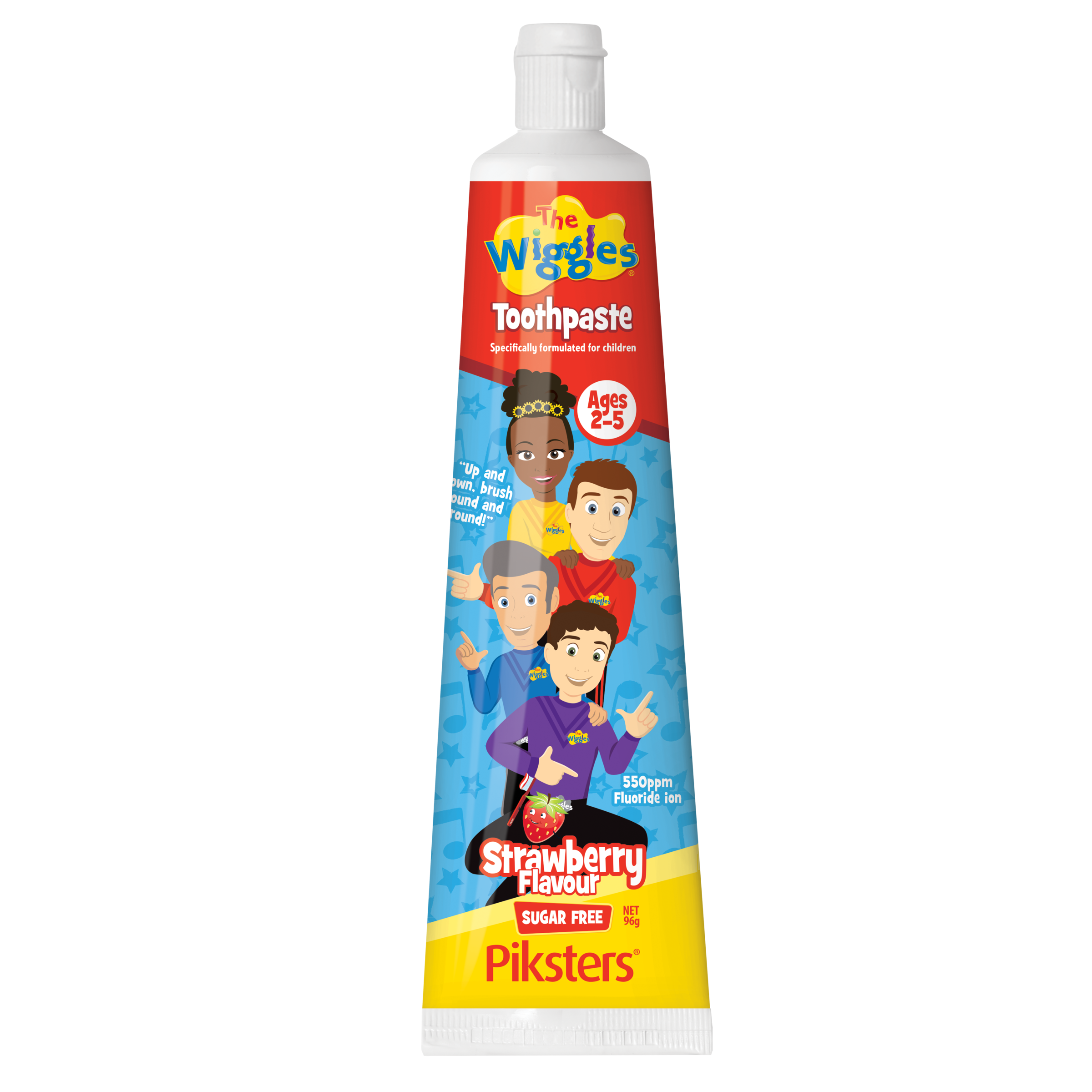 PIKSTERS TOOTHPASTE THE WIGGLES KIDS STRAWBERRY 2-5 YEARS 96G - Image 5