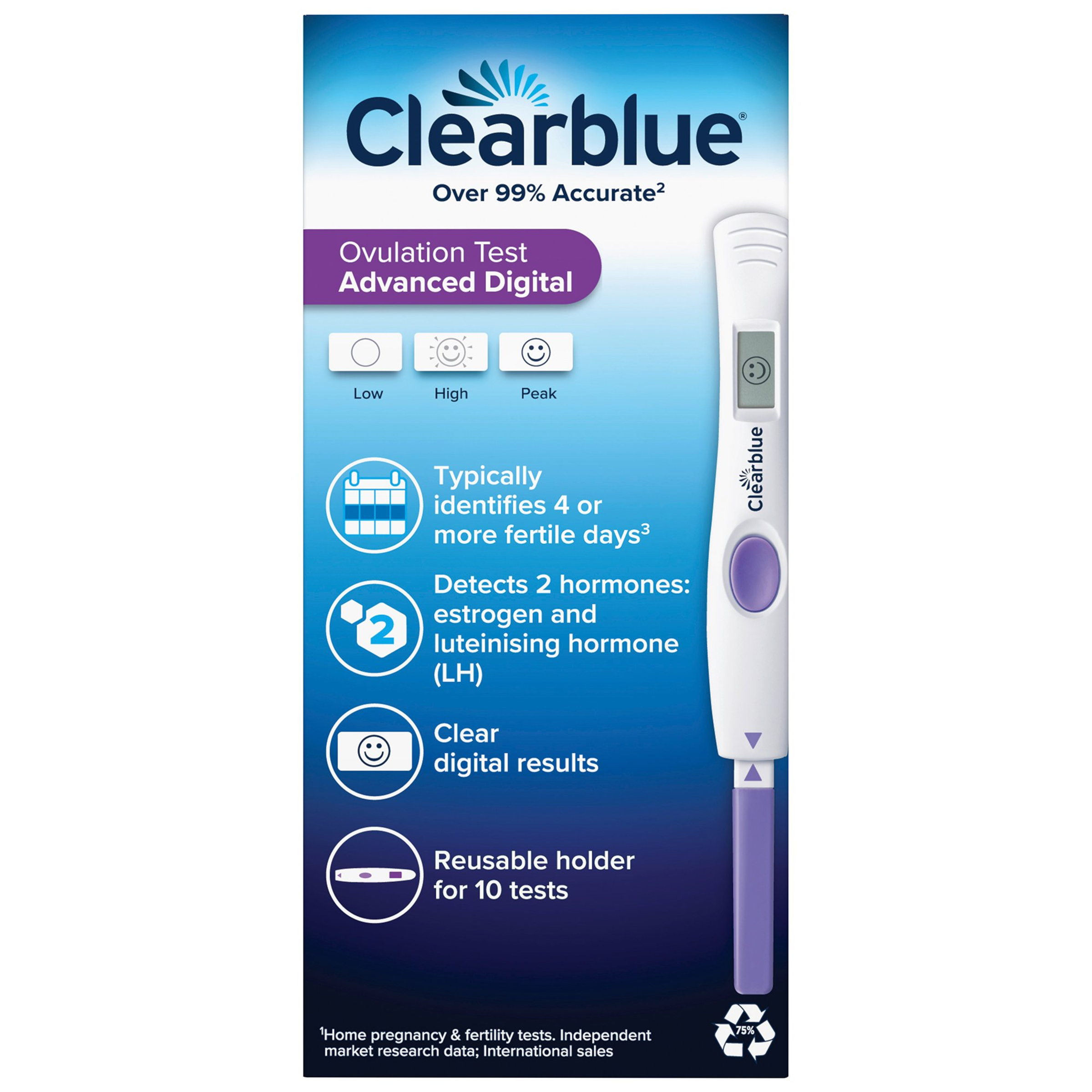 CLEARBLUE ADVANCED DIGITAL OVULATION TEST 10 PACK - Image 2