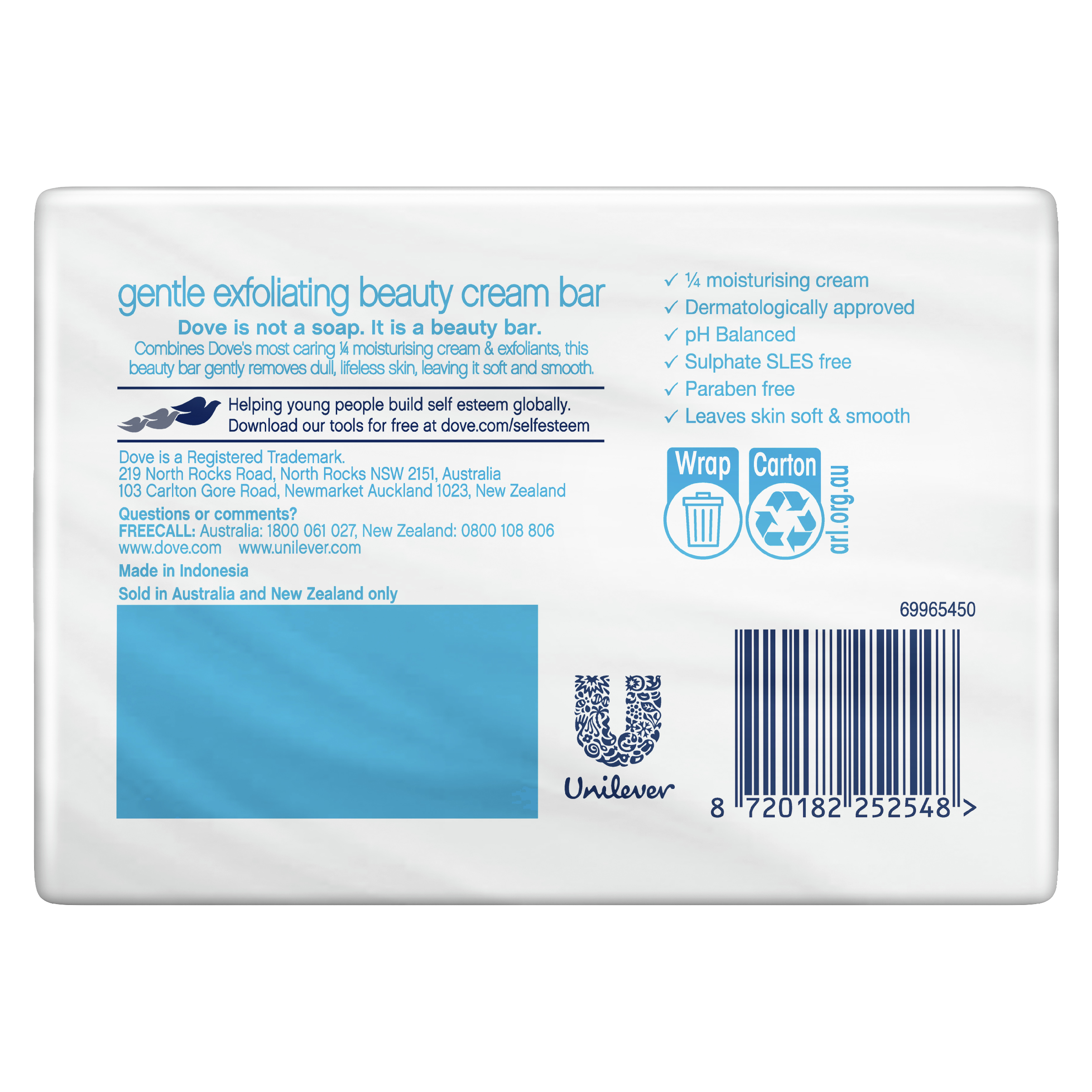 DOVE BEAUTY SOAP BAR SOFT PEELING EXFOLIATING 90G 4 PACK - Image 2