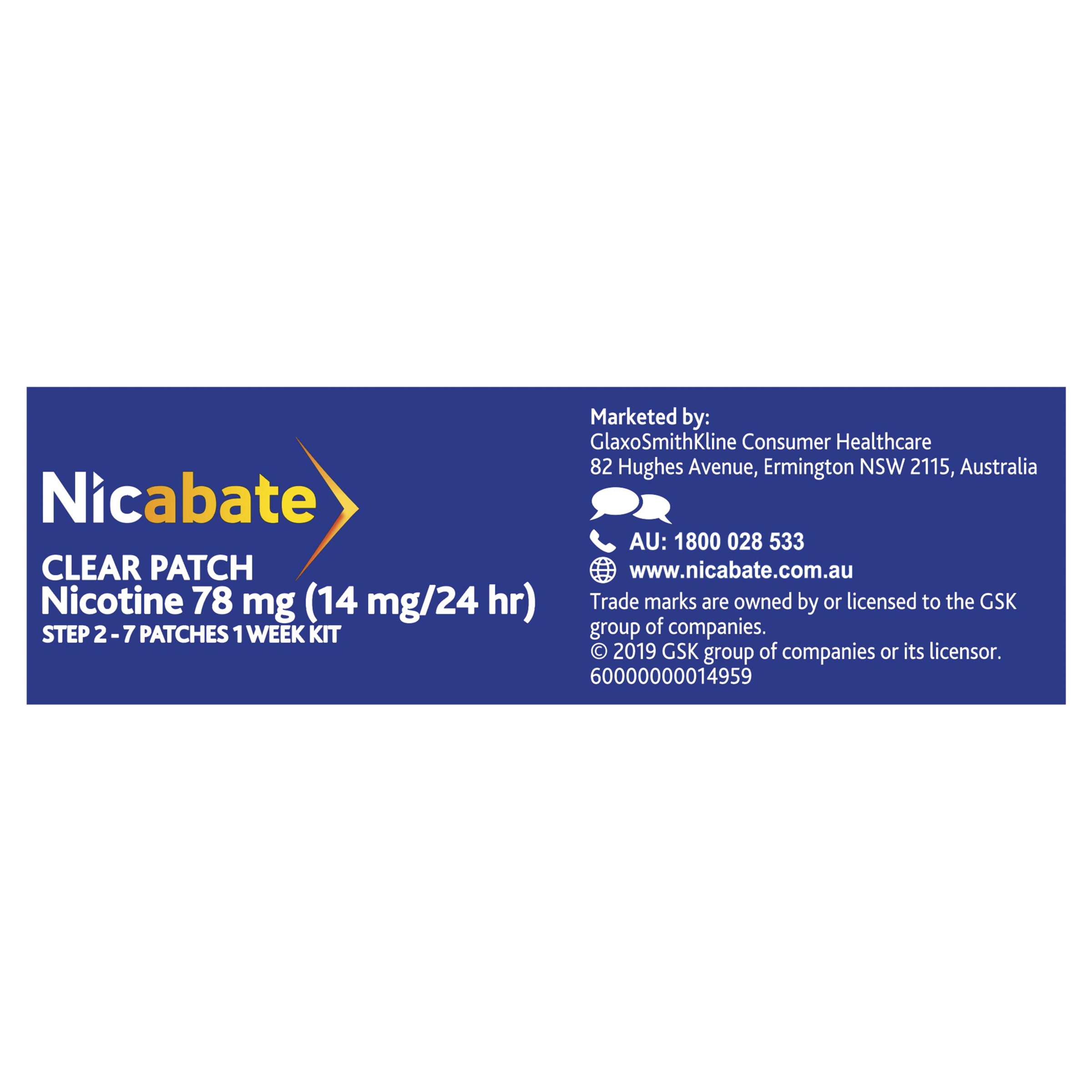 NICABATE STEP 2 14MG CLEAR PATCH 7 PACK - Image 9