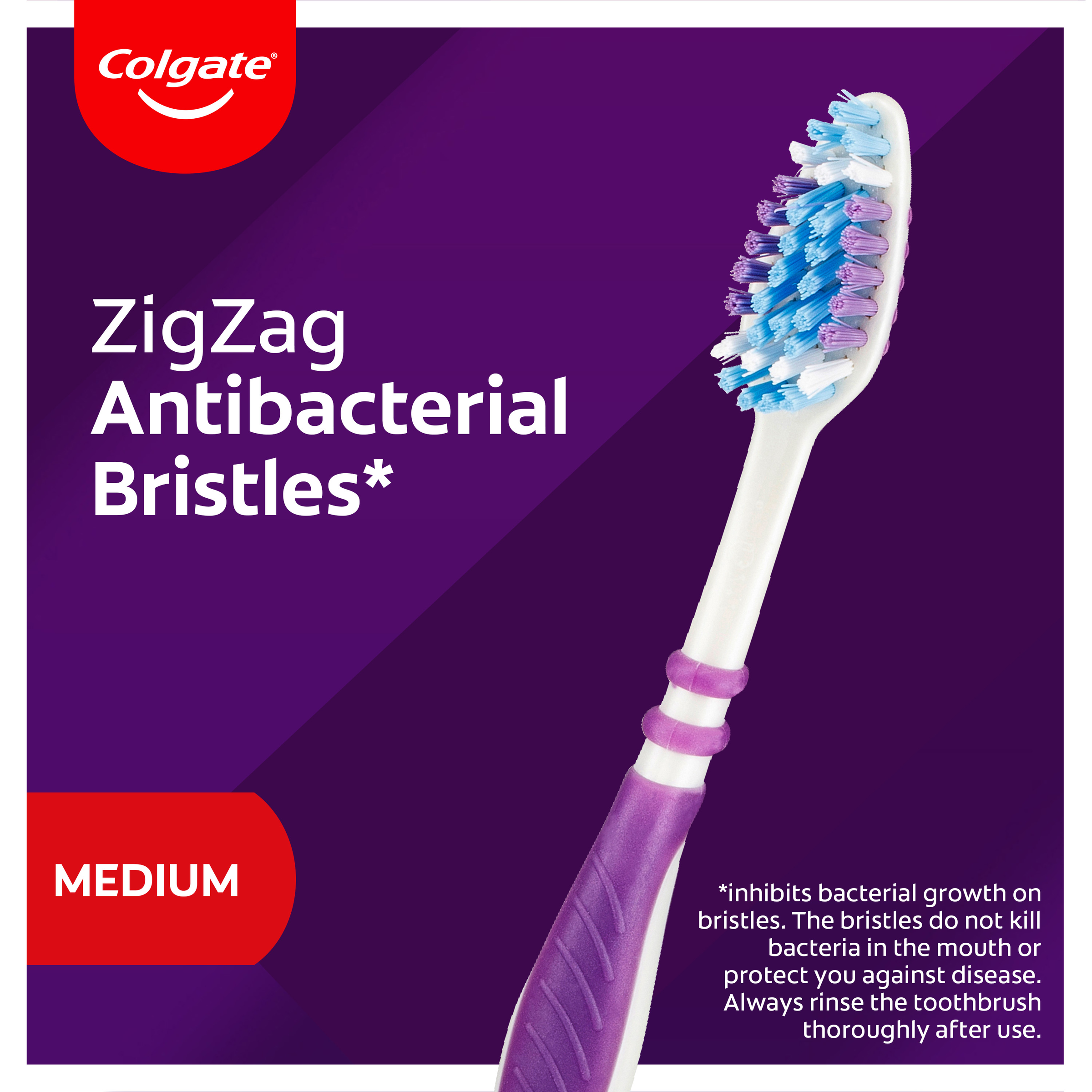 COLGATE TOOTHBRUSH ZIG-ZAG INTERDENTAL CLEAN MEDIUM 3 PACK - Image 4
