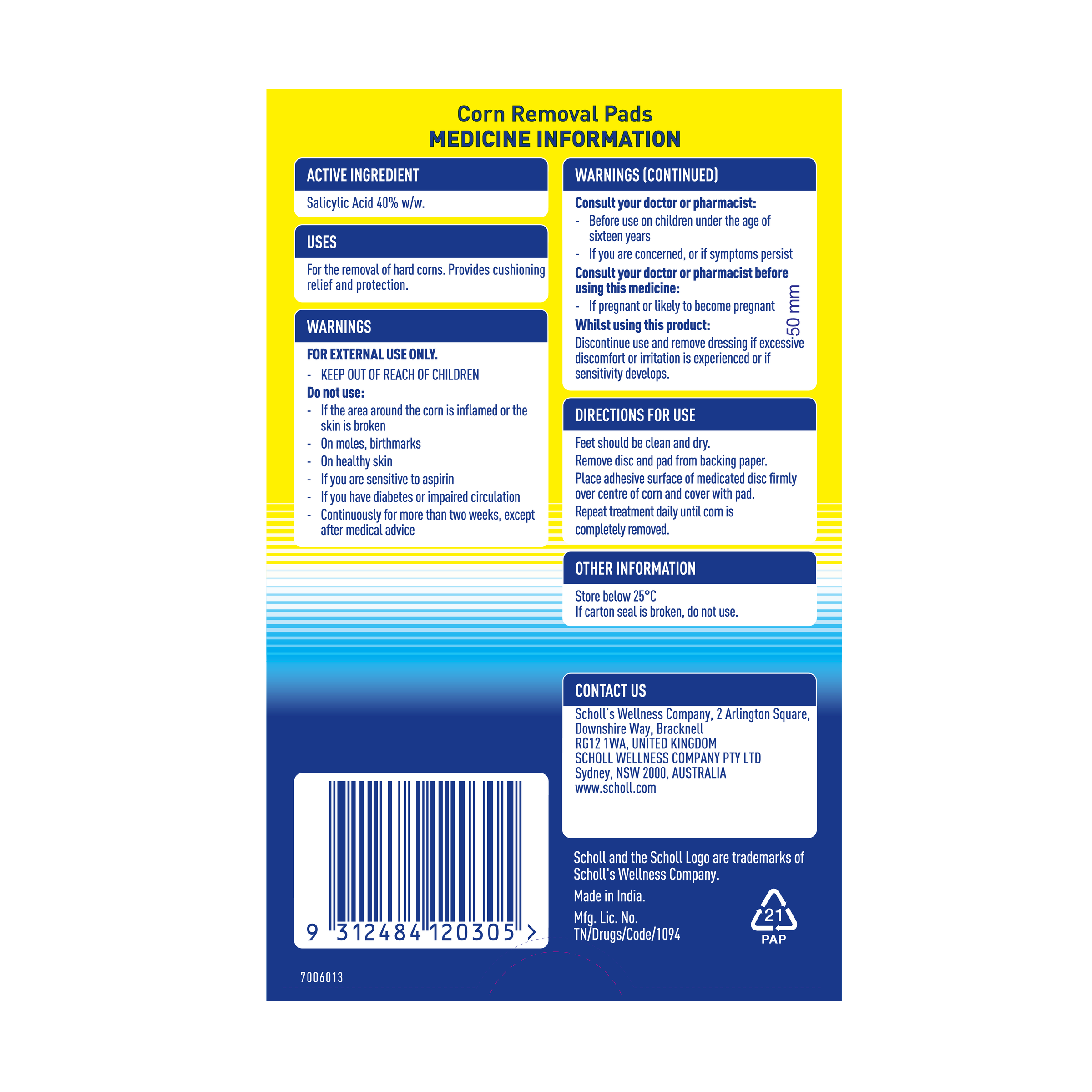 SCHOLL CORN REMOVAL PADS MEDICATED 9 PACK - Image 2
