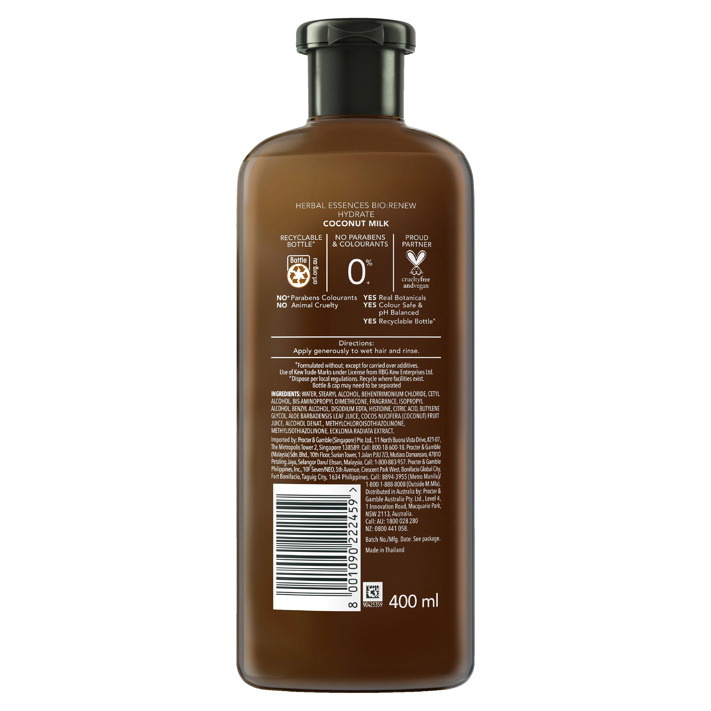 HERBAL ESSENCES BIO RENEW COCONUT MILK CONDITIONER 400ML - Image 2