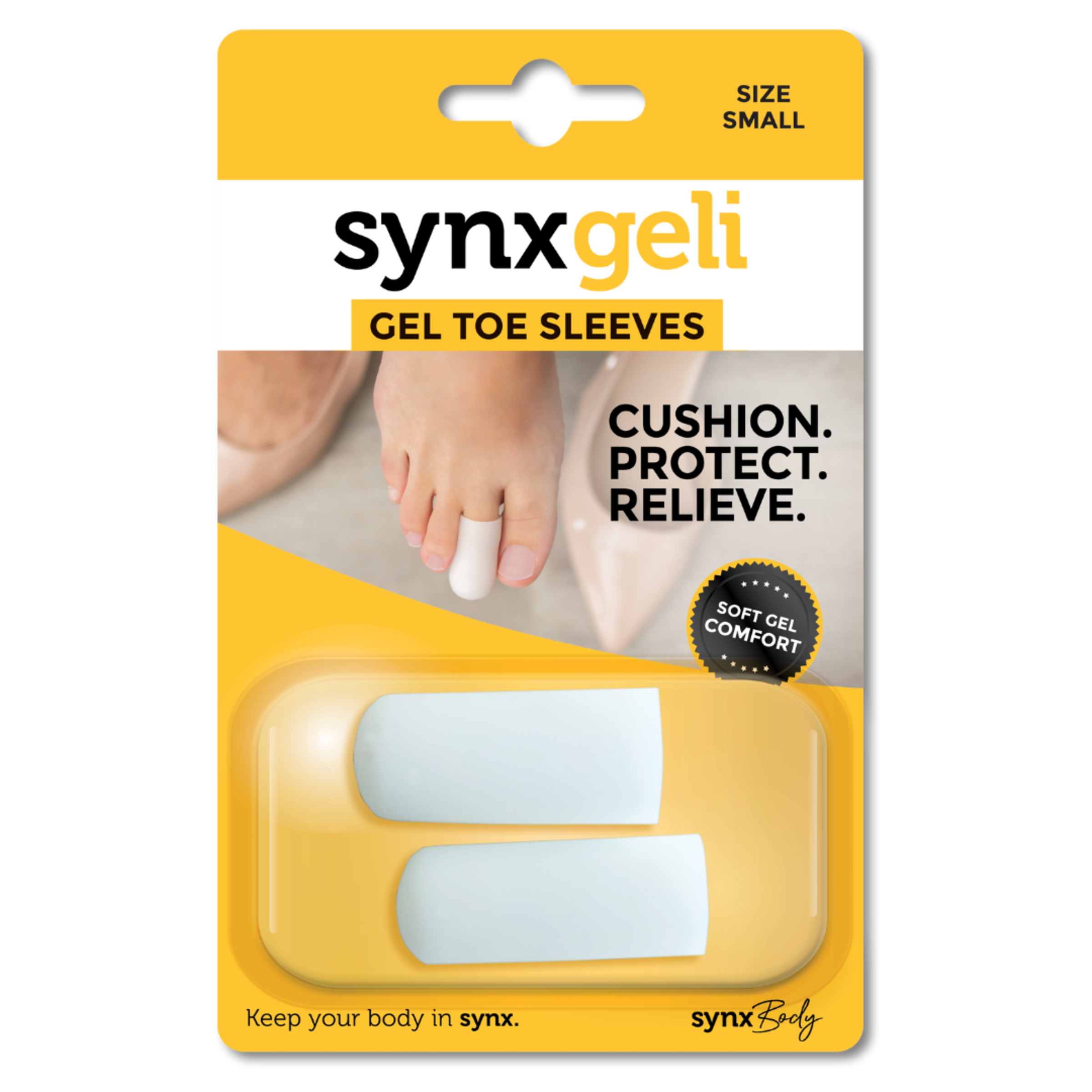 SYNXGELI TOE SLEEVES SMALL