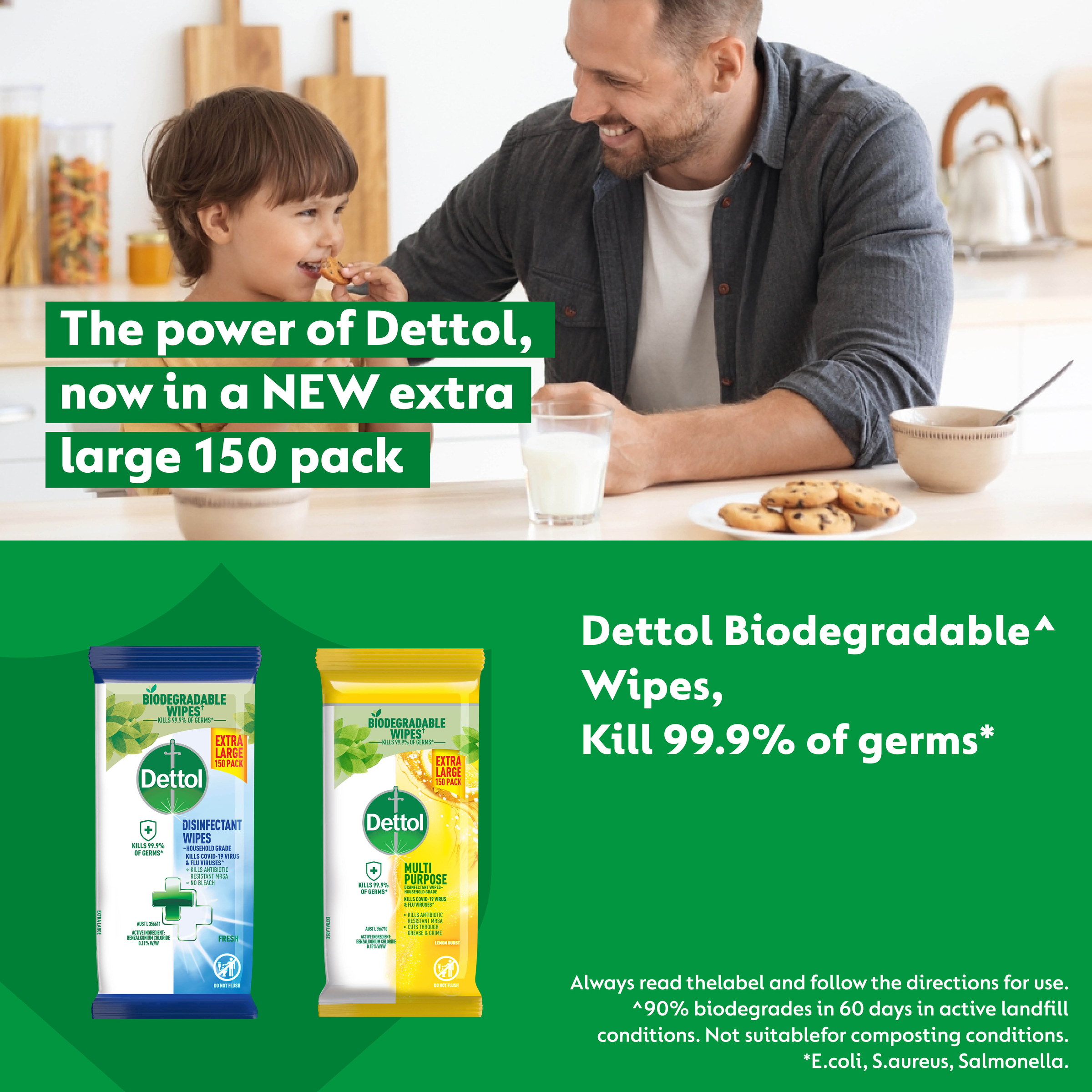 DETTOL MULTI PURPOSE CLEANING WIPES LEMON BURST 300 PACK - Image 5