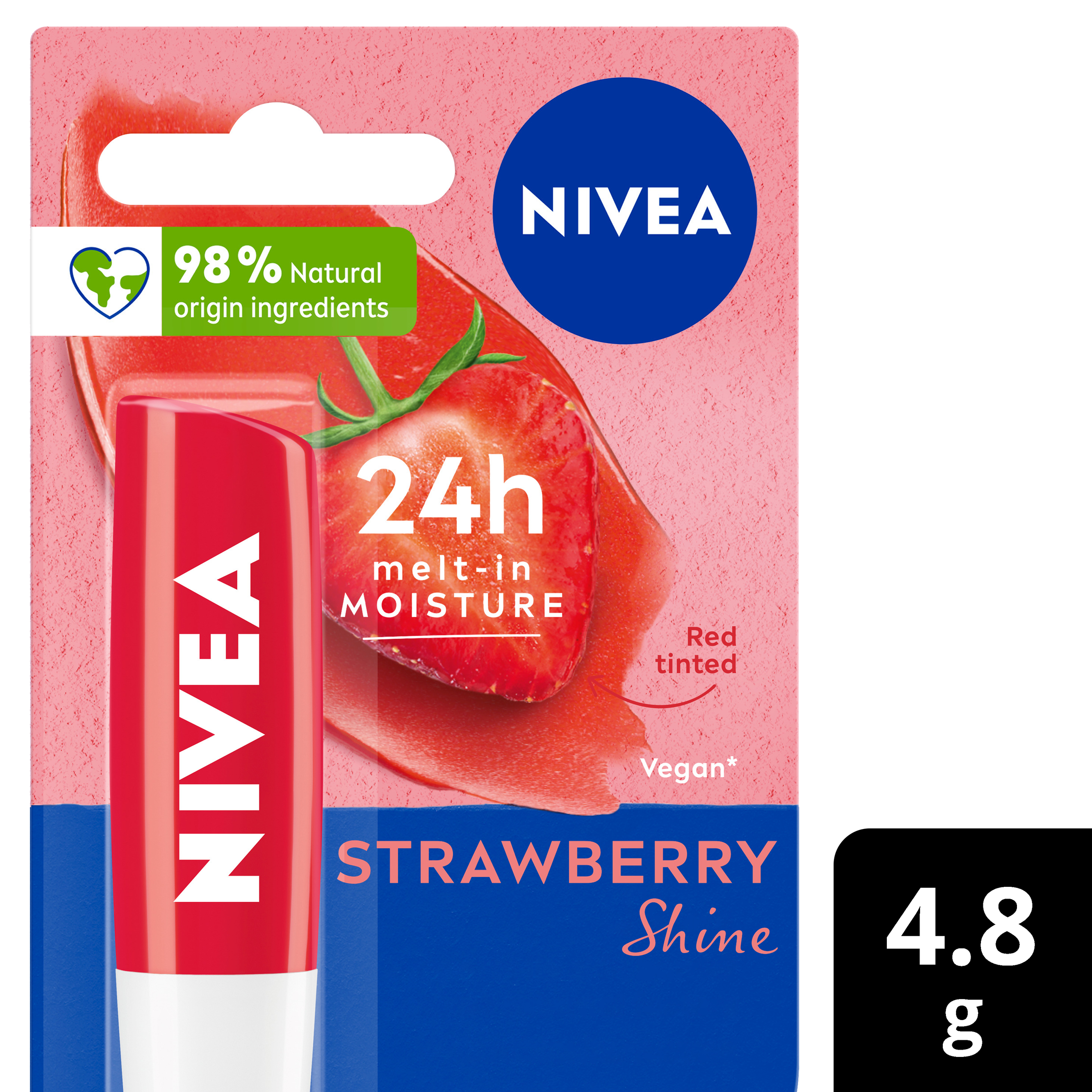 NIVEA LIP BALM STICK STRAWBERRY SHINE 4.8G - Image 8