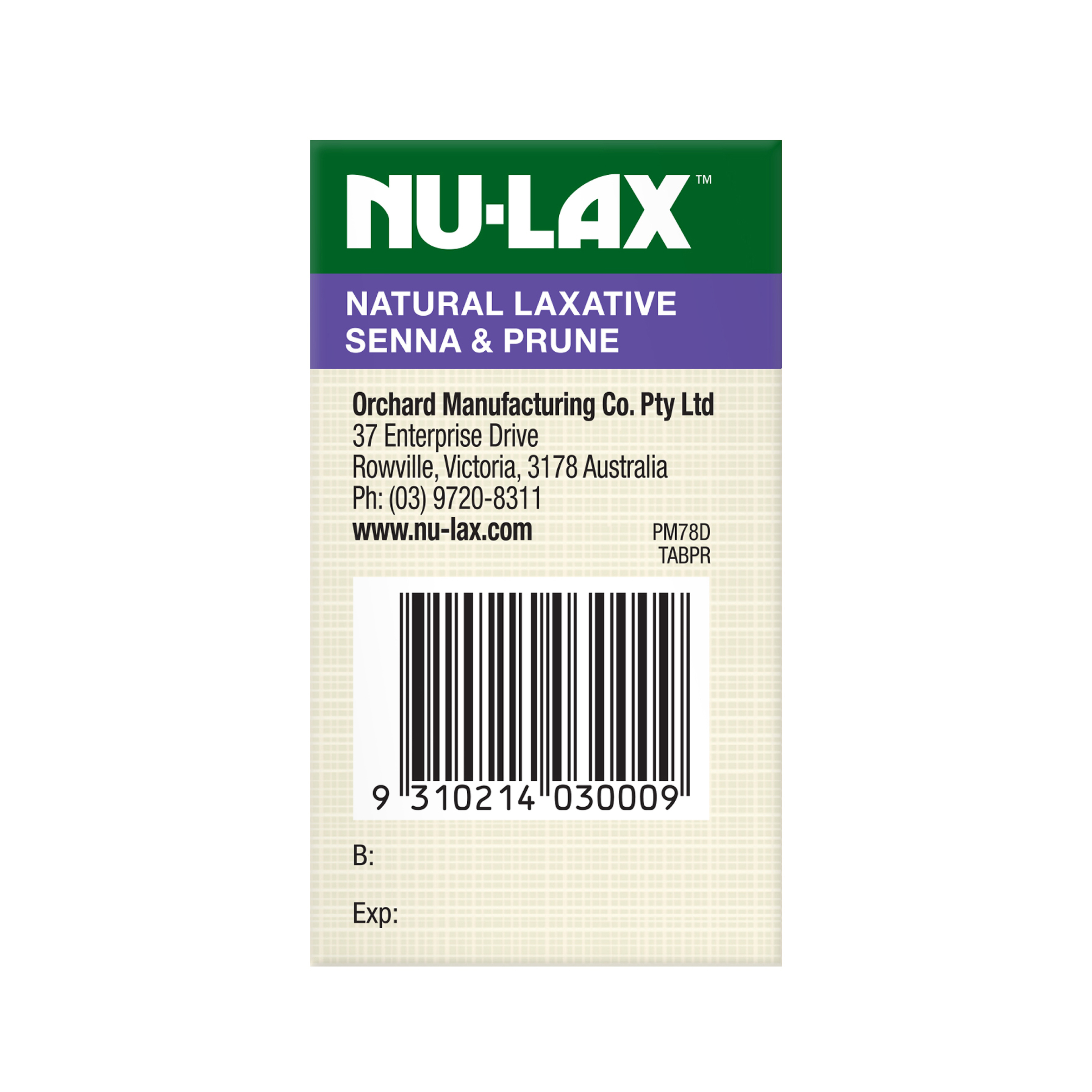 NU-LAX NATURAL FRUIT LAXATIVE SENNA & PRUNE 40 TABLETS - Image 6