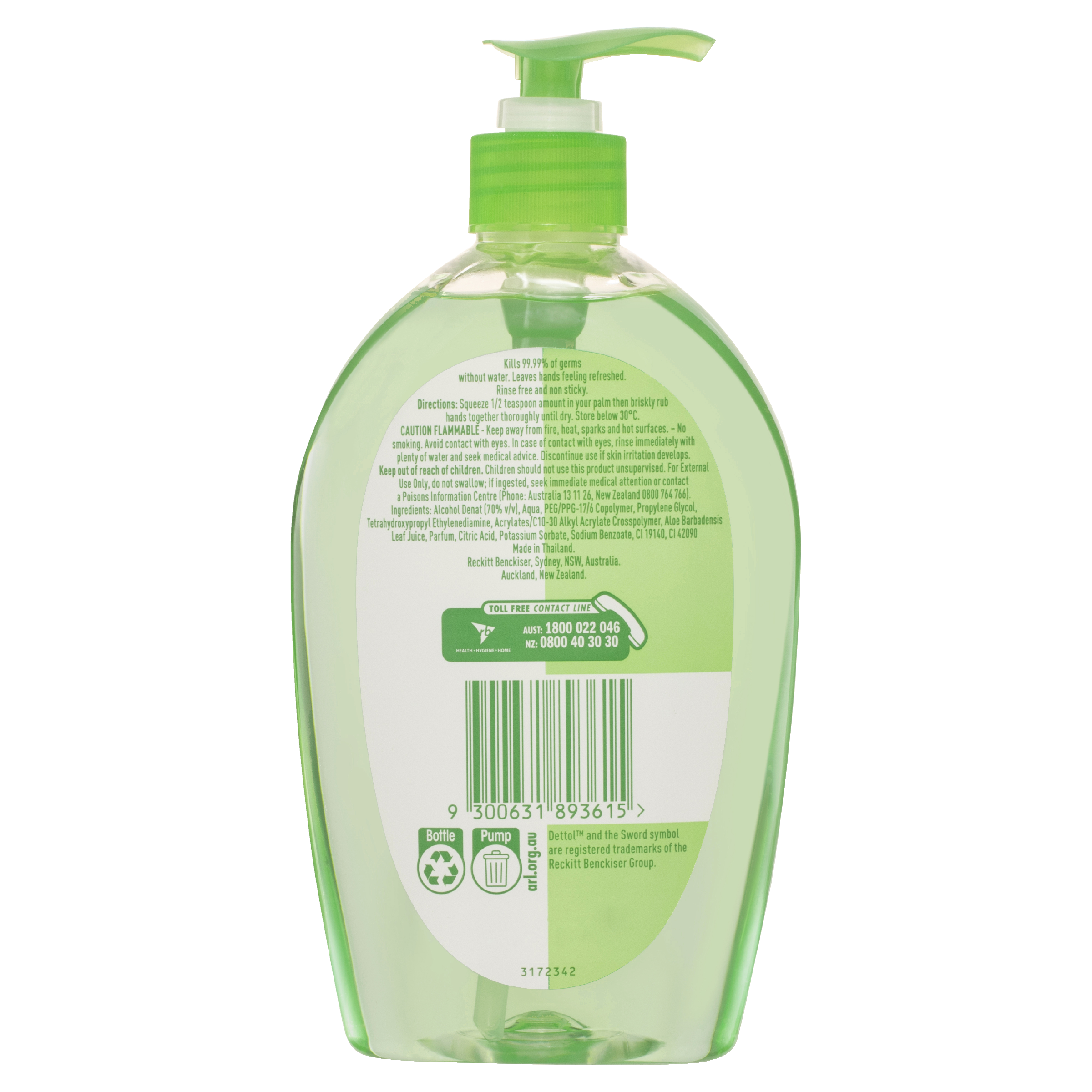 DETTOL HEALTHY TOUCH INSTANT HAND SANITISER REFRESH 500ML - Image 2