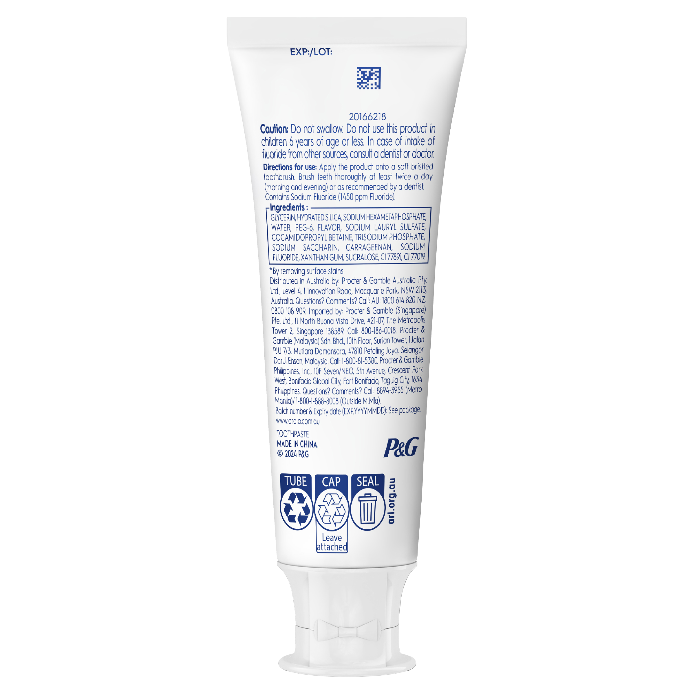ORAL-B TOOTHPASTE 3D WHITE LUXE DIAMOND WHITENING 95G - Image 7