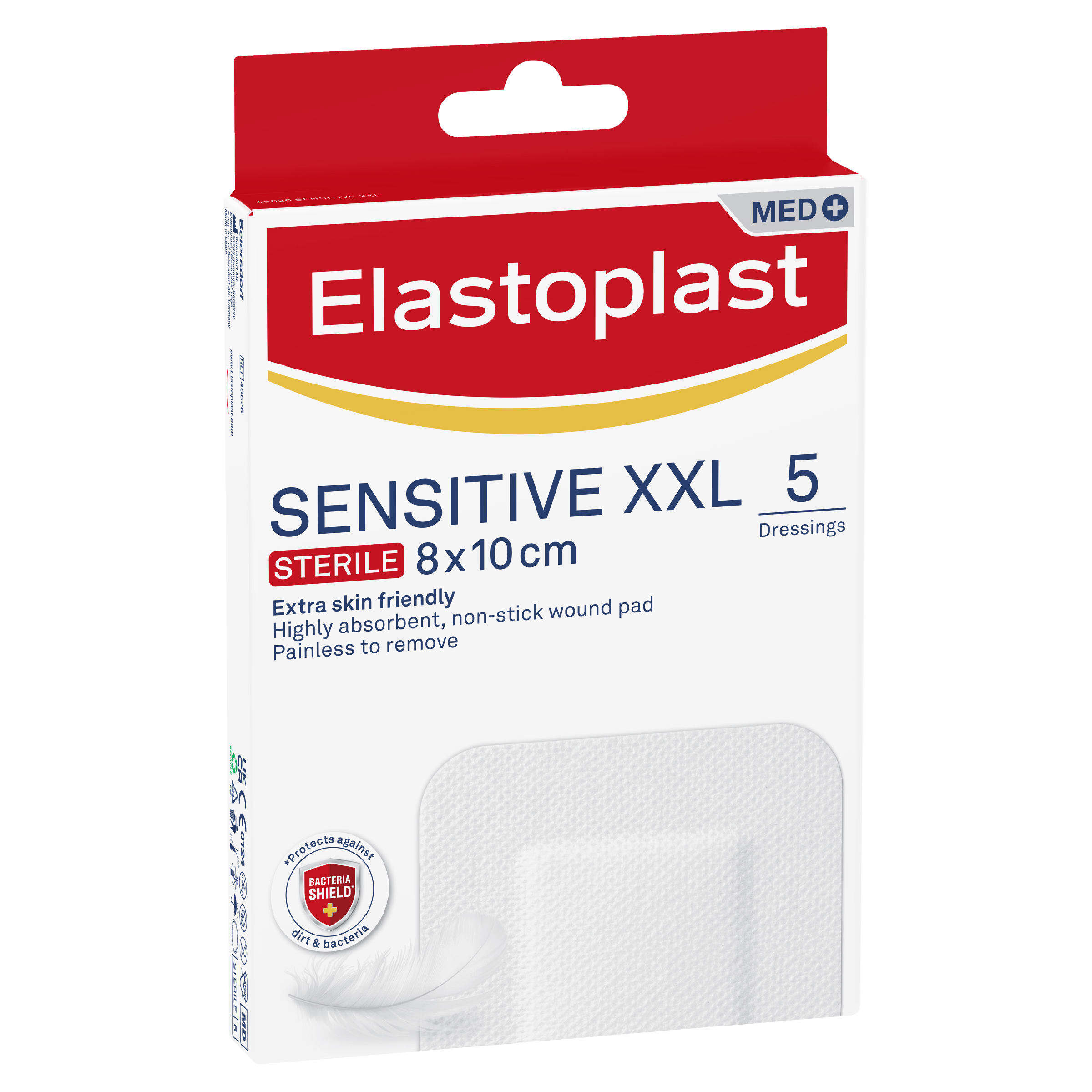 ELASTOPLAST SENSITIVE XXL DRESSING 8CM X 10CM 5 PACK - Image 8