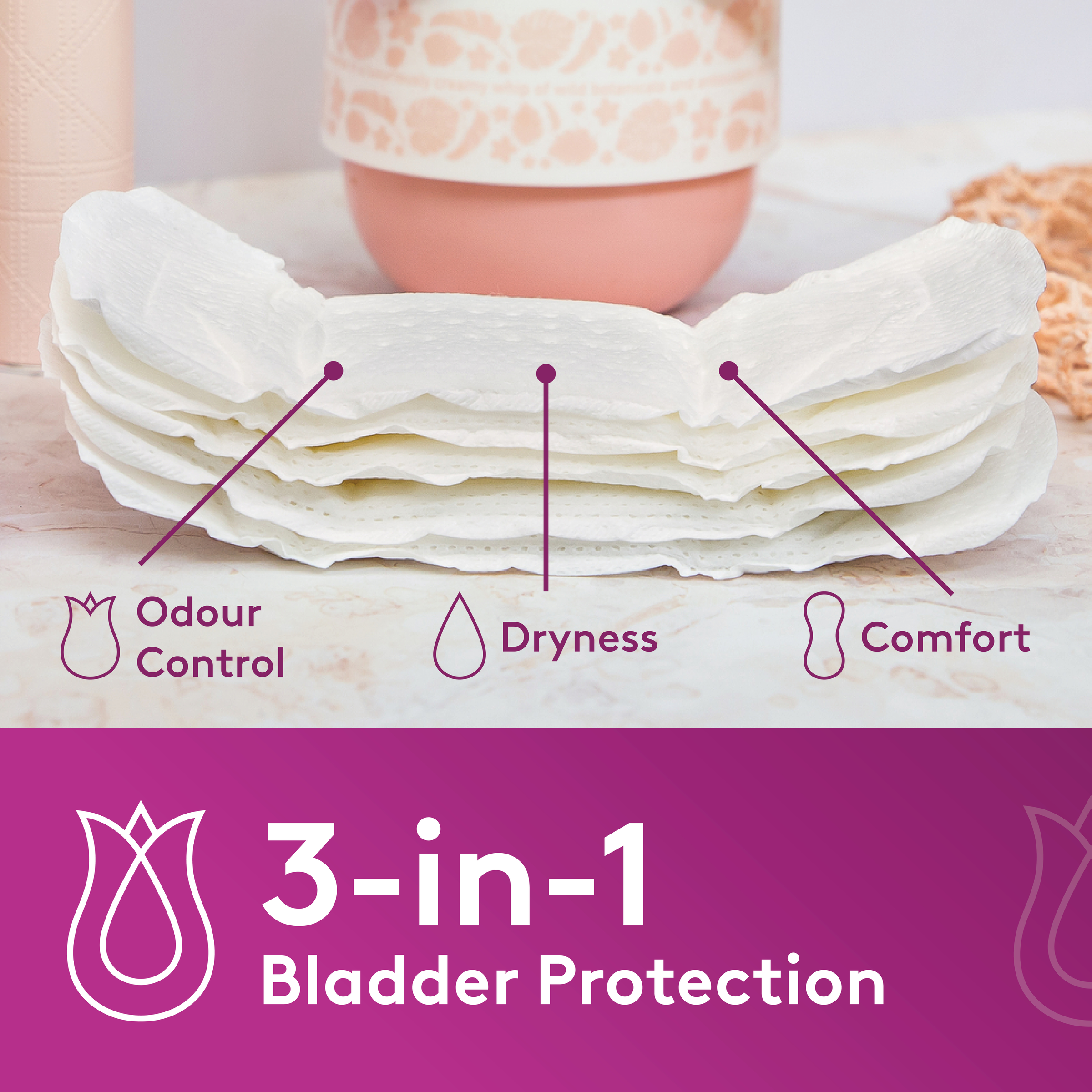 POISE 3-IN-1 LINER REGULAR 1.5D 26 PACK - Image 5