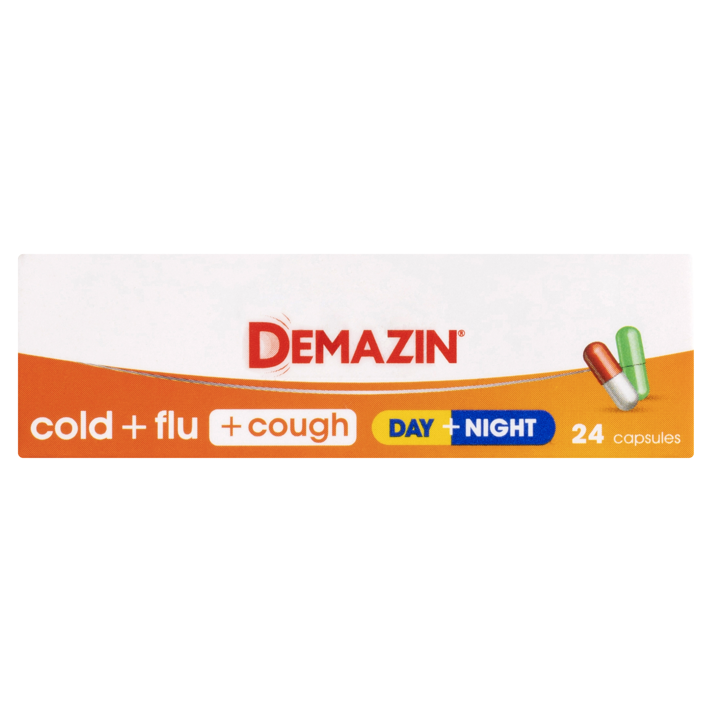DEMAZIN DAY & NIGHT COLD & FLU + COUGH PE 24 CAPSULES - Image 3