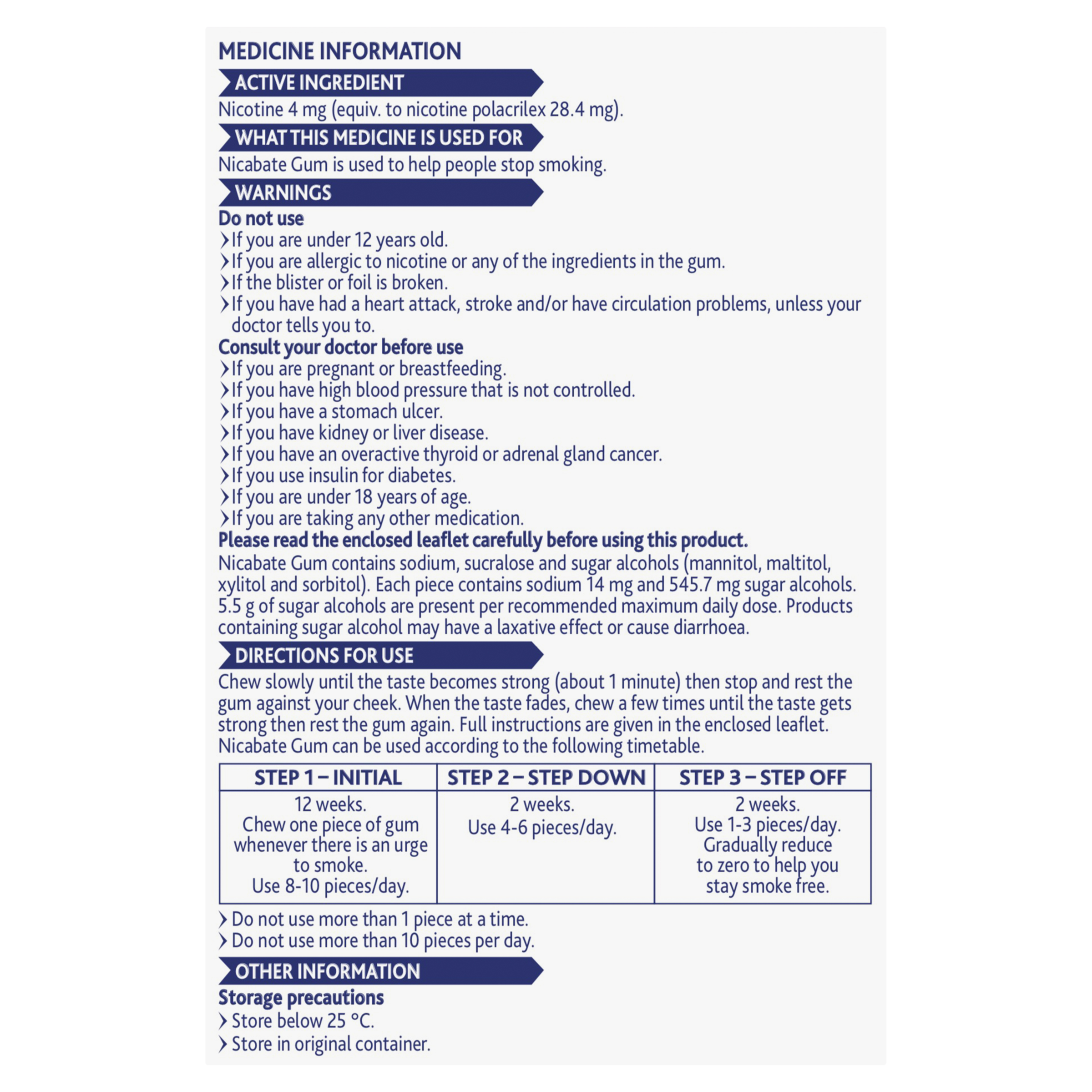 NICABATE EXTRA FRESH 4MG GUM 30 PACK - Image 4