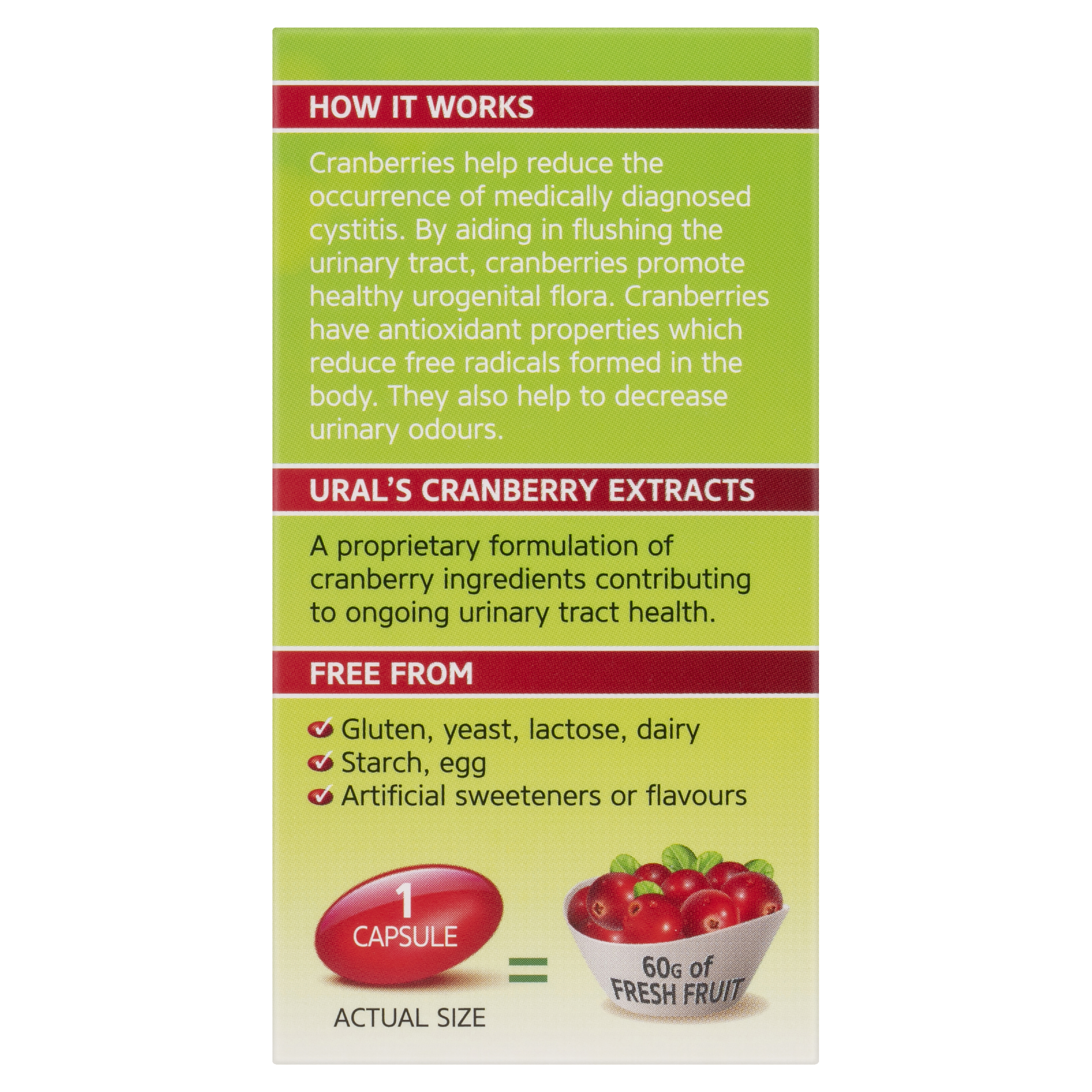 URAL HIGH STRENGTH CRANBERRY 60000MG CAPSULES 30 - Image 6