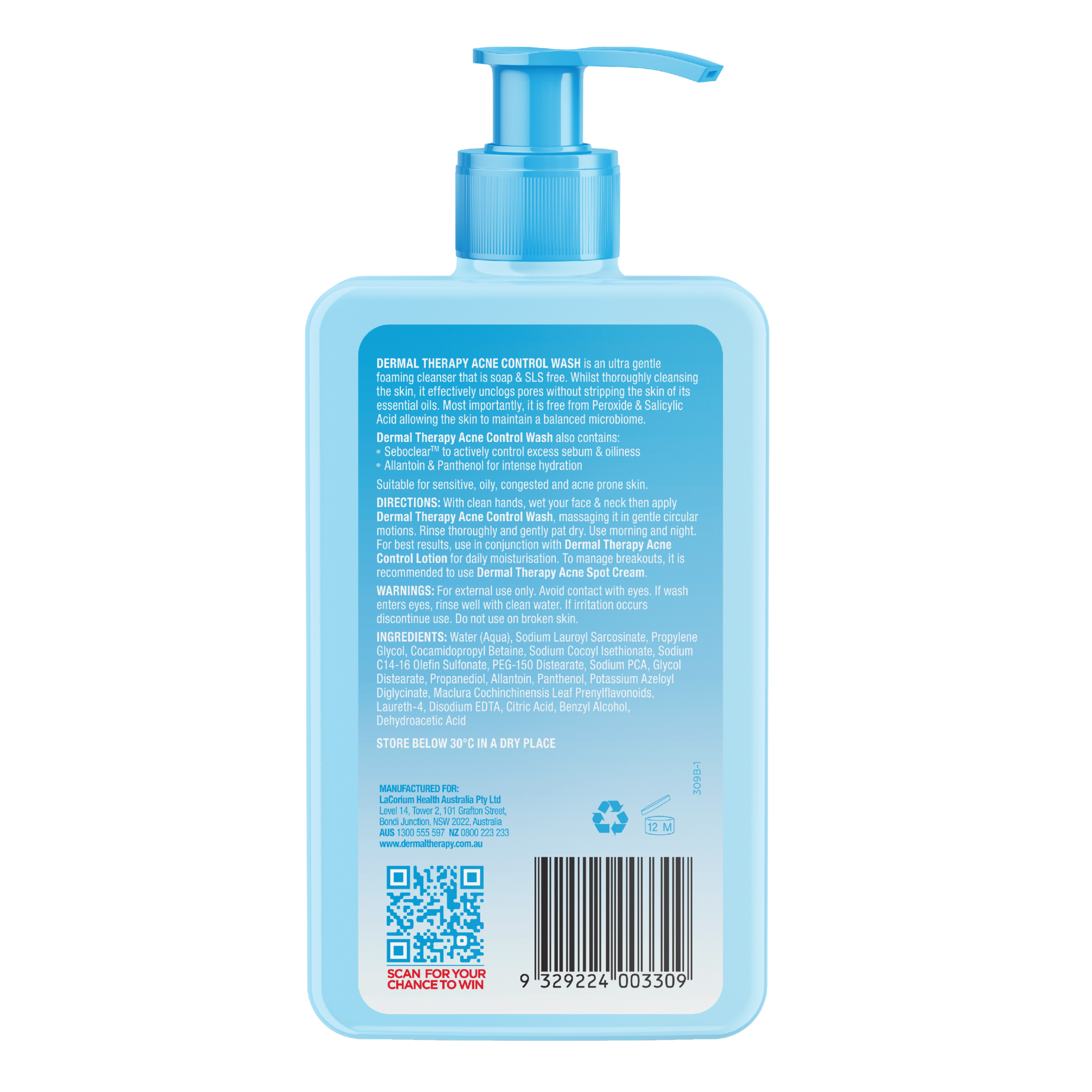 DERMAL THERAPY ACNE CONTROL WASH 175ML - Image 2