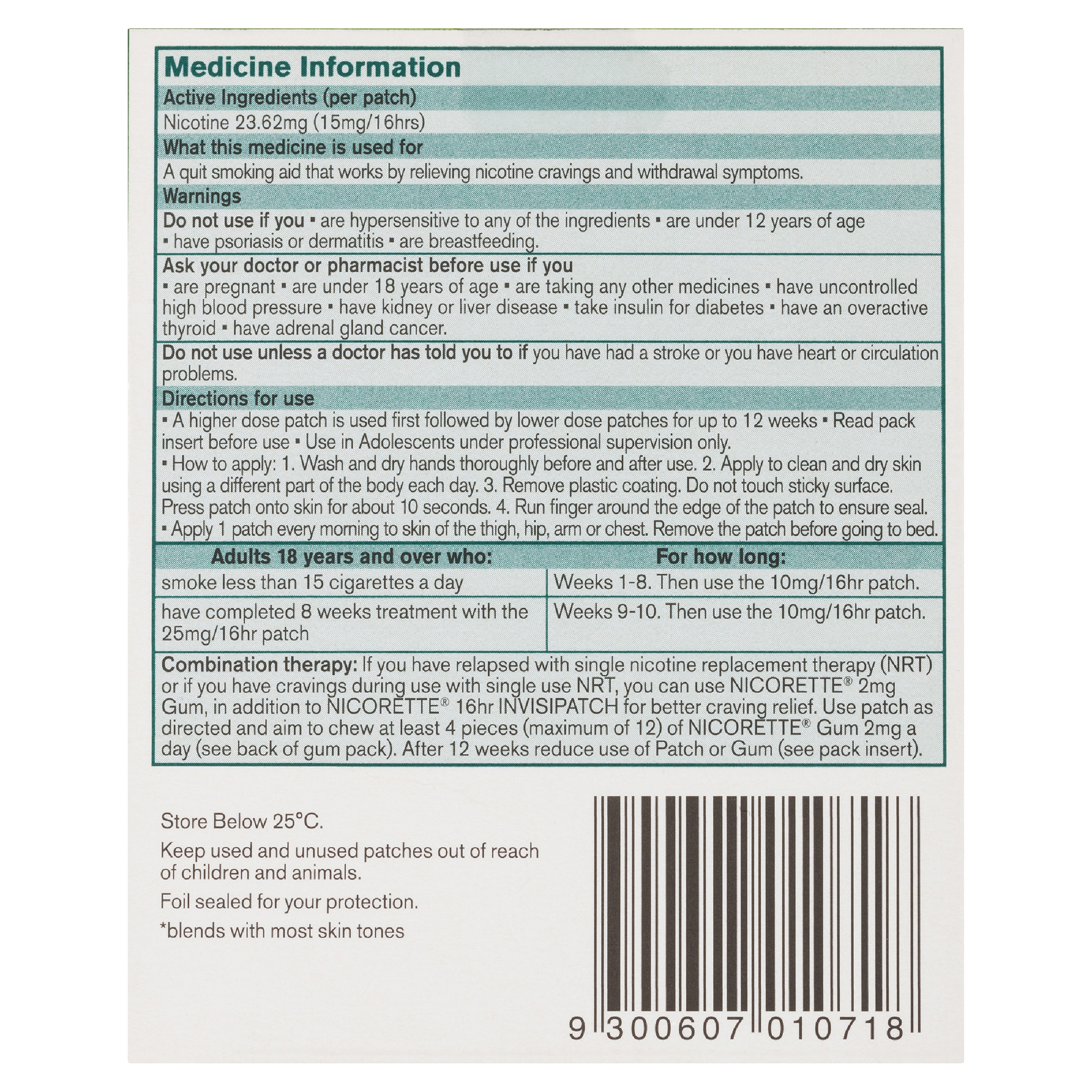 NICORETTE INVISIPATCH STEP 2 15MG  7 PACK - Image 4
