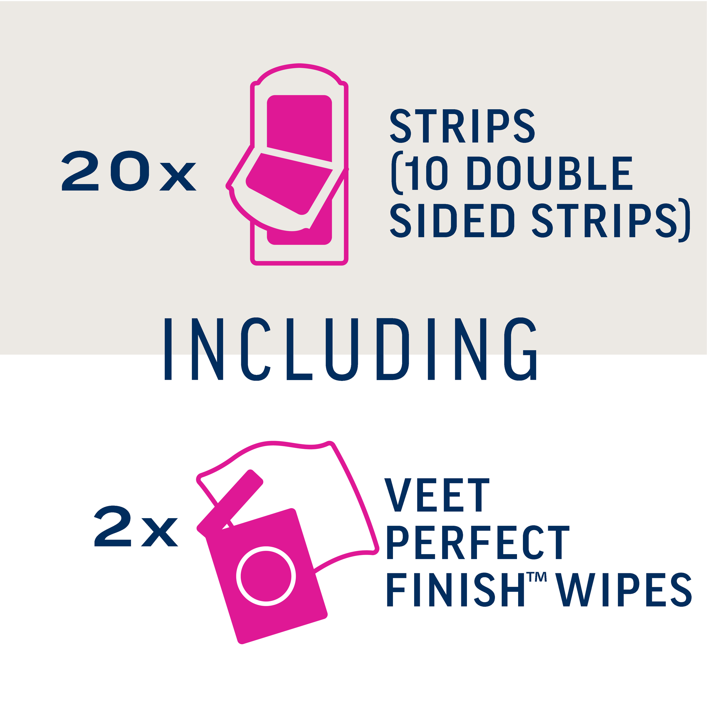 VEET PURE COLD WAX STRIPS FACE SENSITIVE SKIN 20 PACK - Image 7