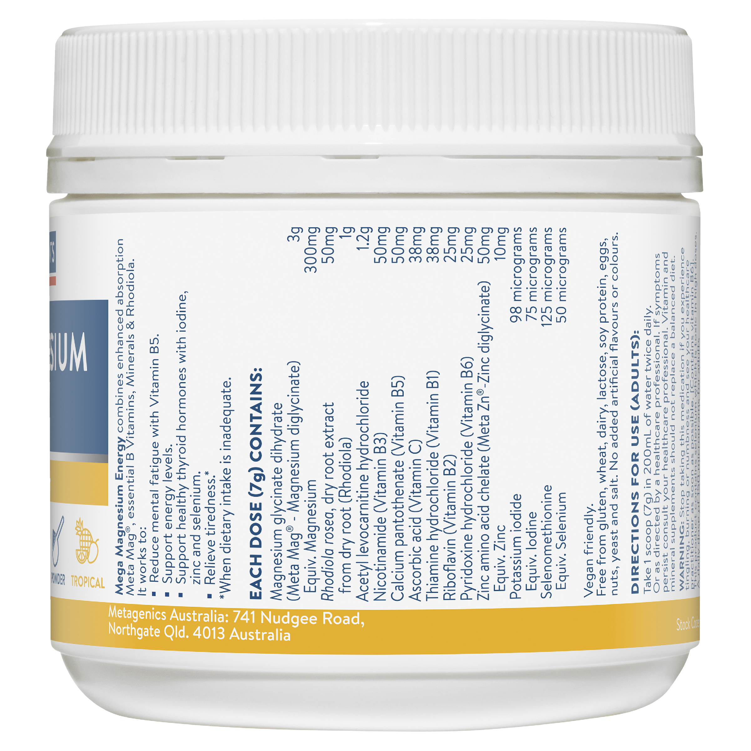 ETHICAL NUTRIENTS MEGA MAGNESIUM MUSCLE PLUS POWDER 135G - Image 3