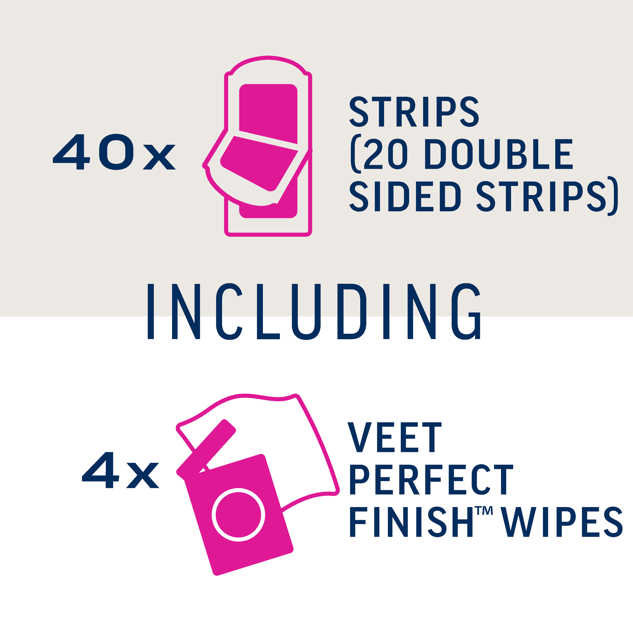 VEET PURE COLD WAX STRIPS LEGS & BODY SENSITIVE SKIN 40 PACK - Image 10