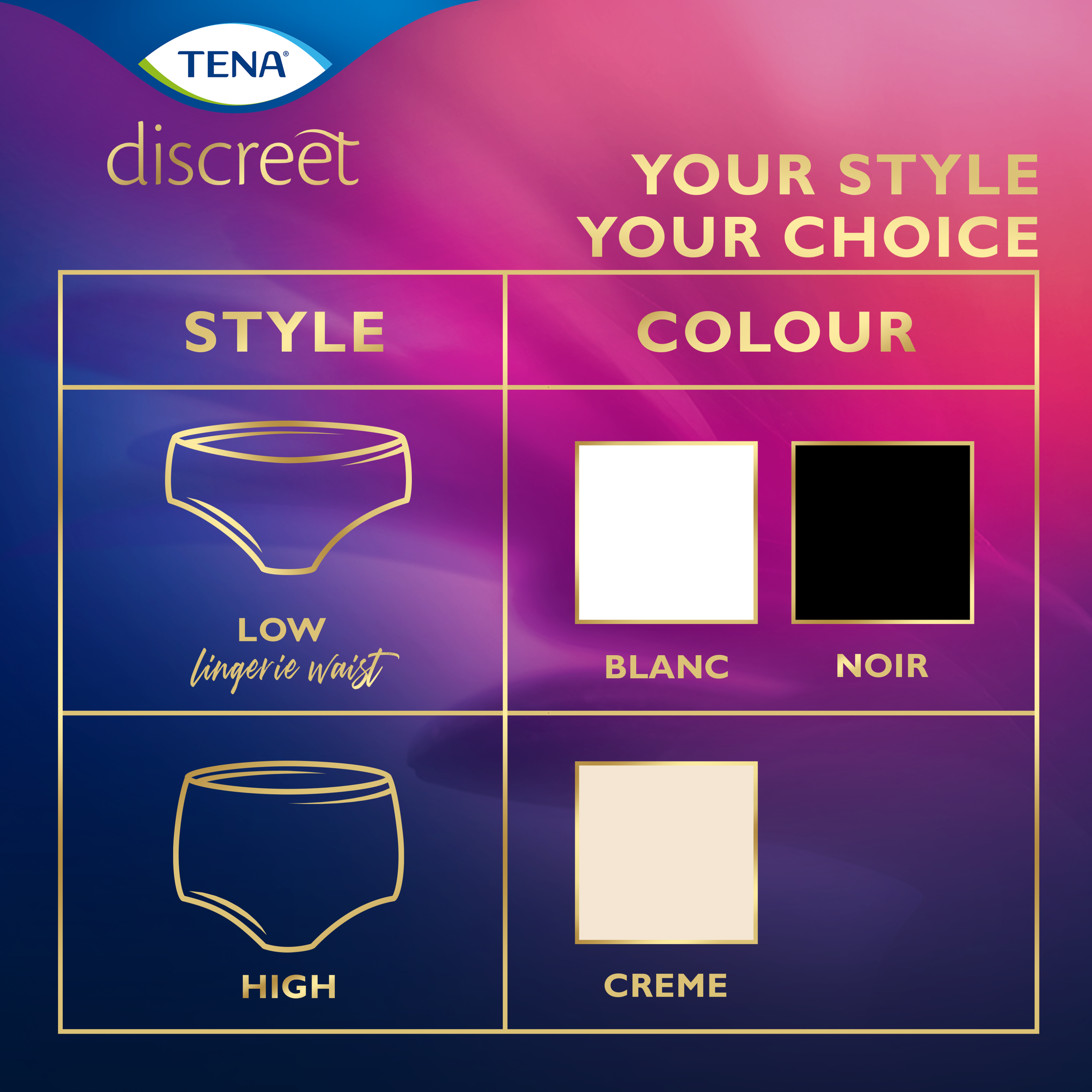 TENA DISCREET UNDERWEAR HIGH WAISTED 7D BLACK LARGE 8 PACK - Image 9