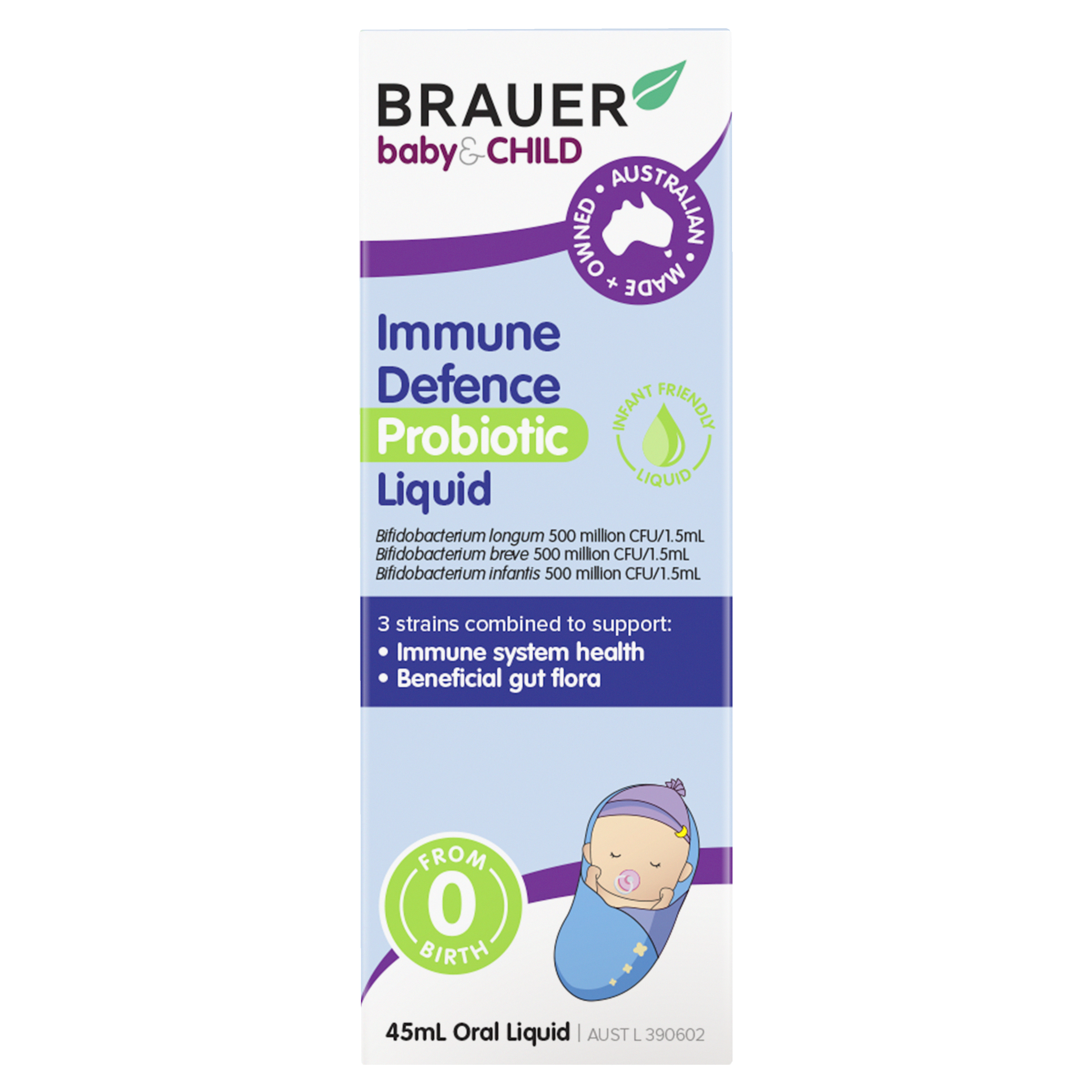 BRAUER IMMUNE DEFENCE PROBIOTIC LIQUID FOR INFANTS 45ML - Image 5