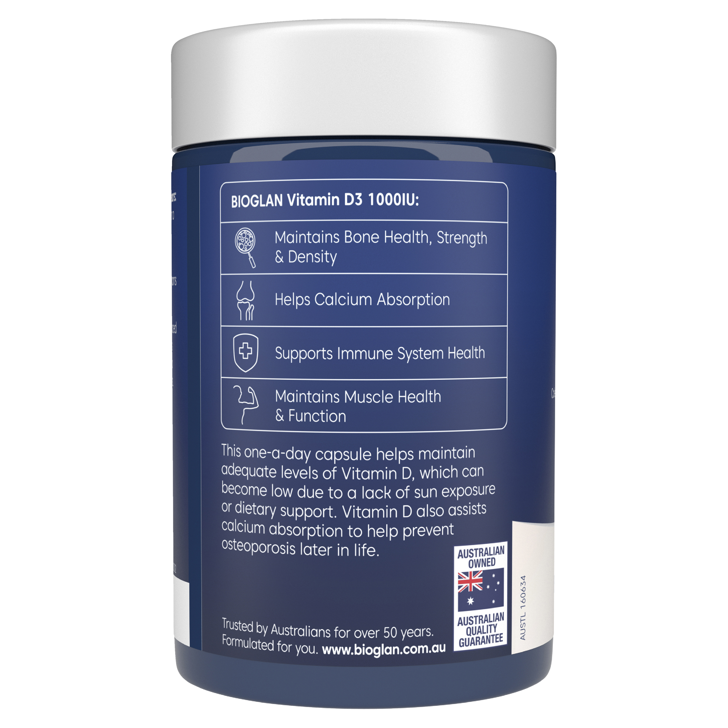 BIOGLAN VITAMIN D3 1000IU 250 CAPSULES - Image 3