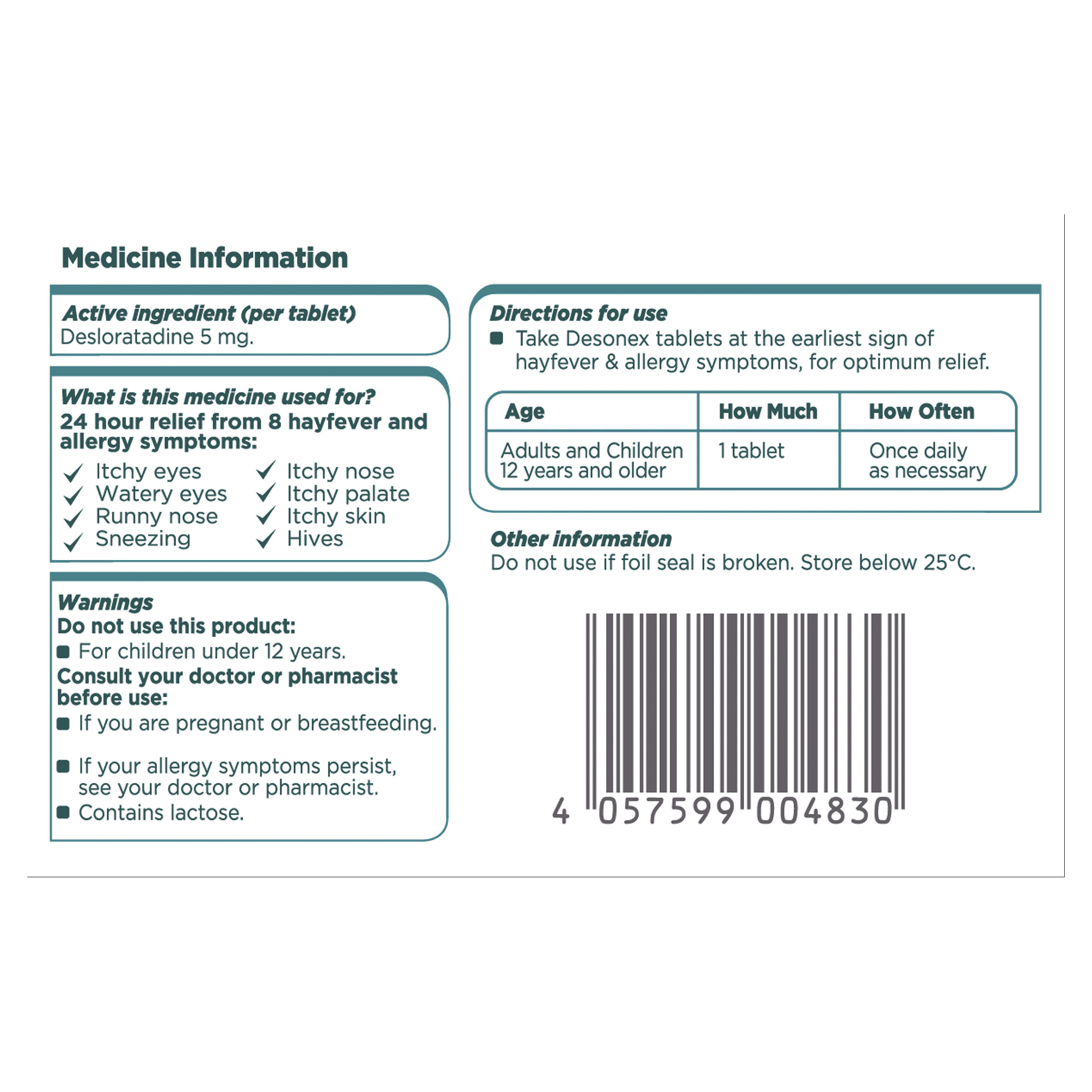 DESONEX 5MG 10 TABLETS - Image 4