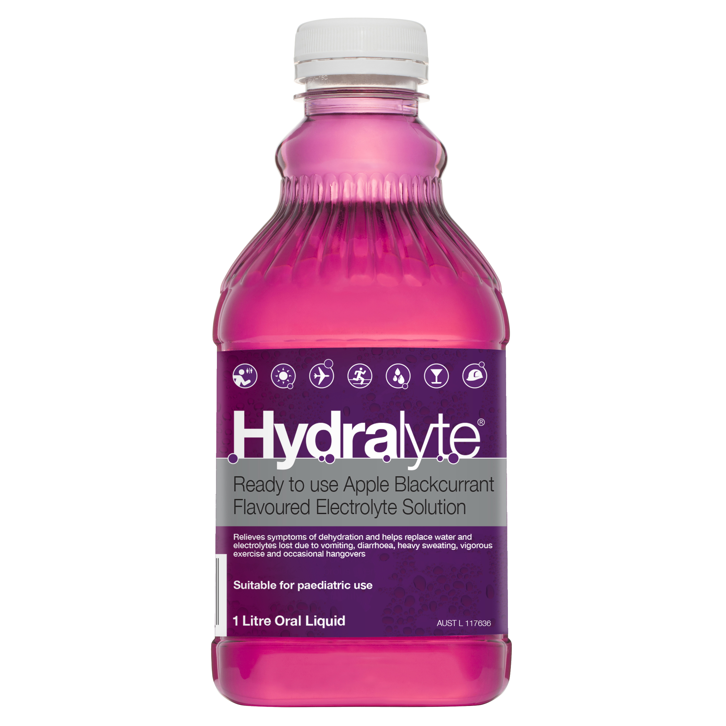 HYDRALYTE LIQUID APPLE BLACKCURRANT 1 LITRE - Image 2