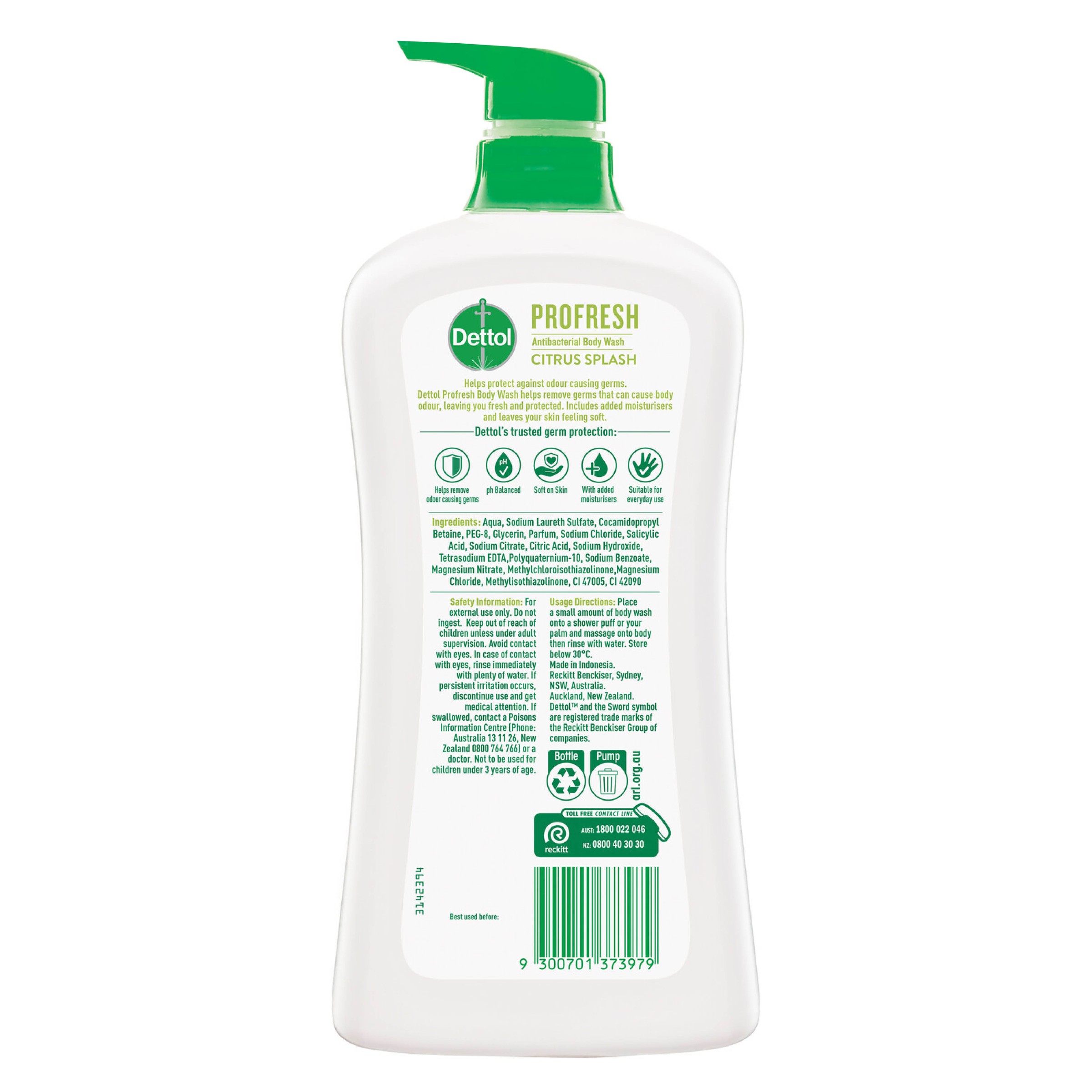 DETTOL PROFRESH BODY WASH LEMON & LIME 950ML - Image 2