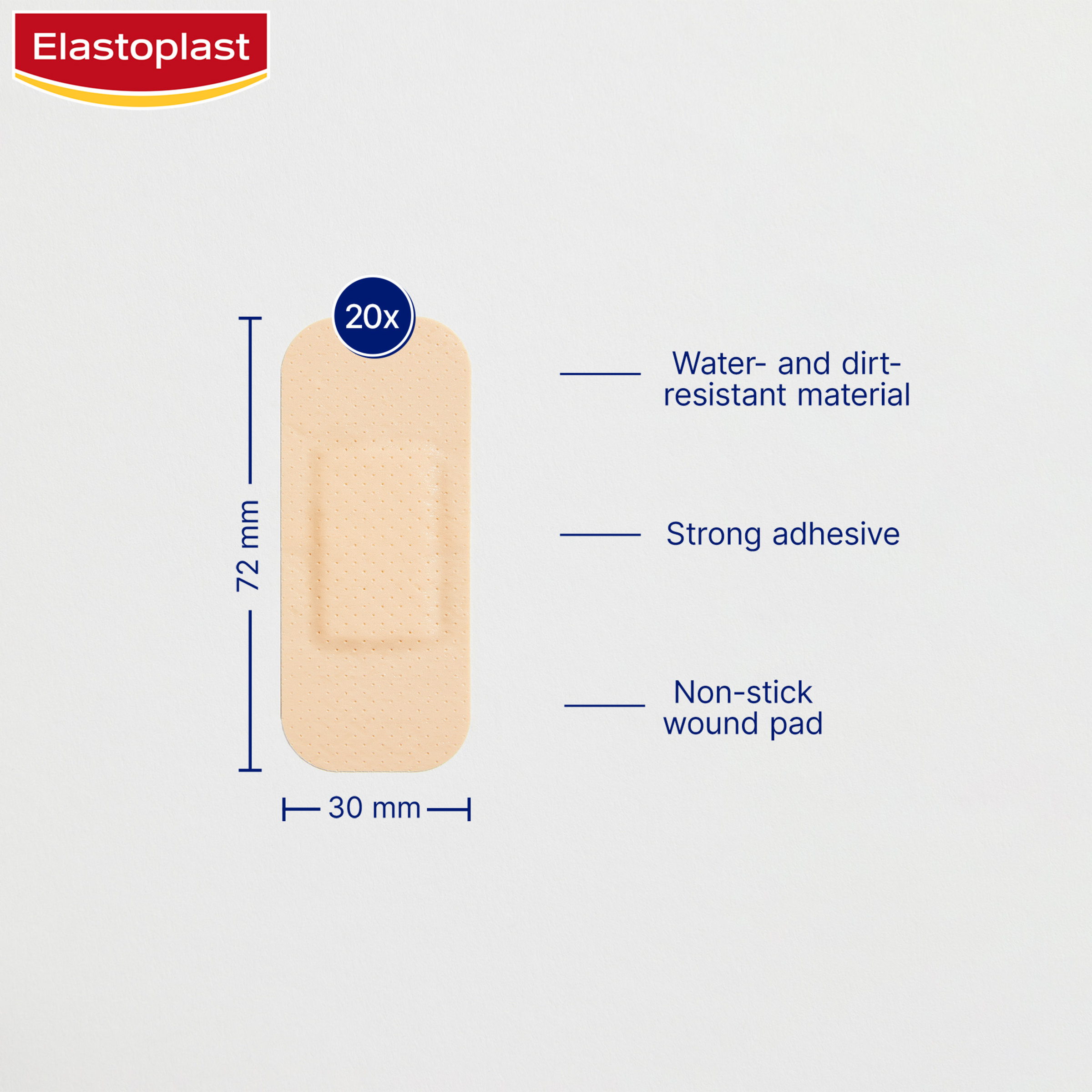 ELASTOPLAST PLASTIC STRIP EXTRA WIDE 20 PACK - Image 3