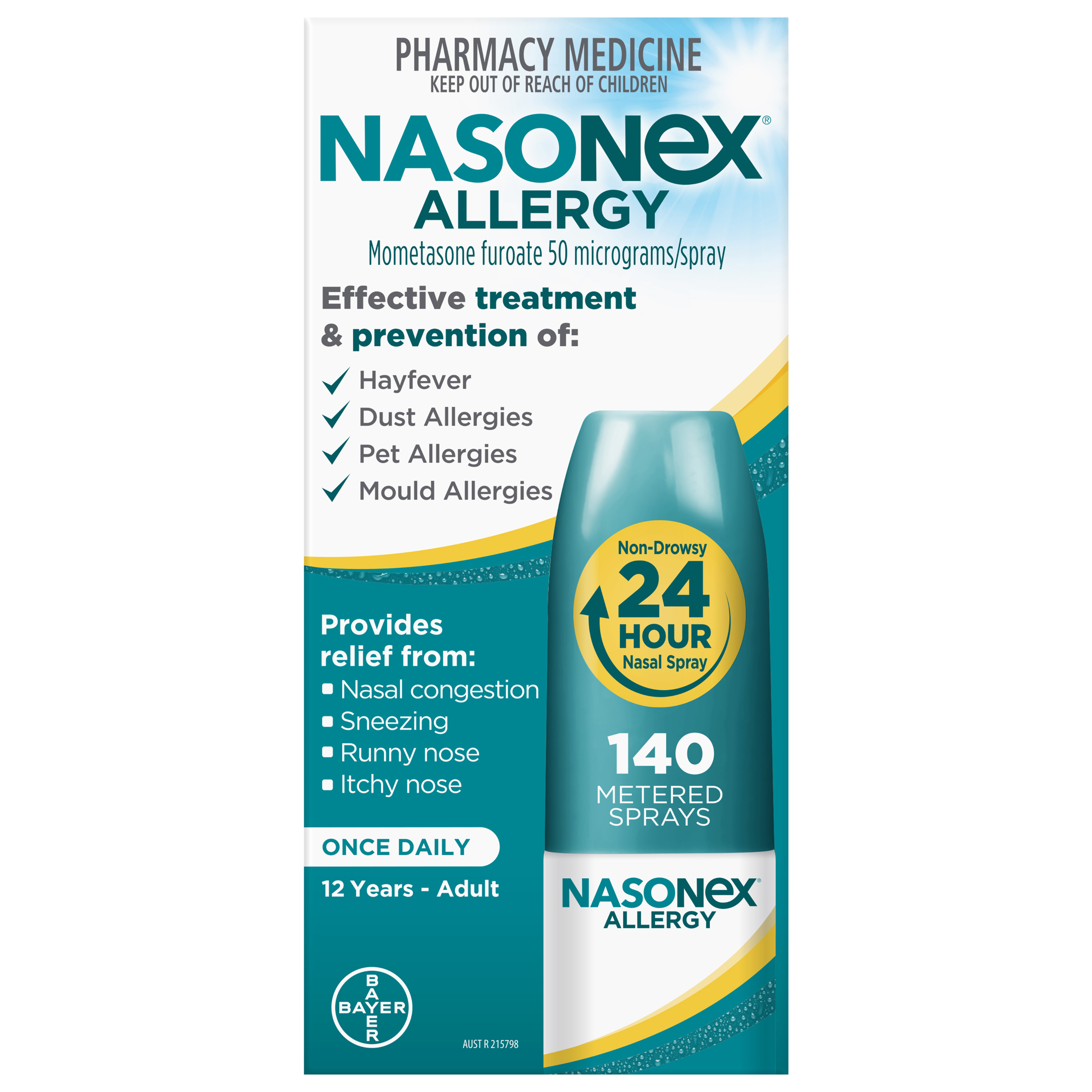 NASONEX ALLERGY 140 METERED DOSE SPRAY - Image 2