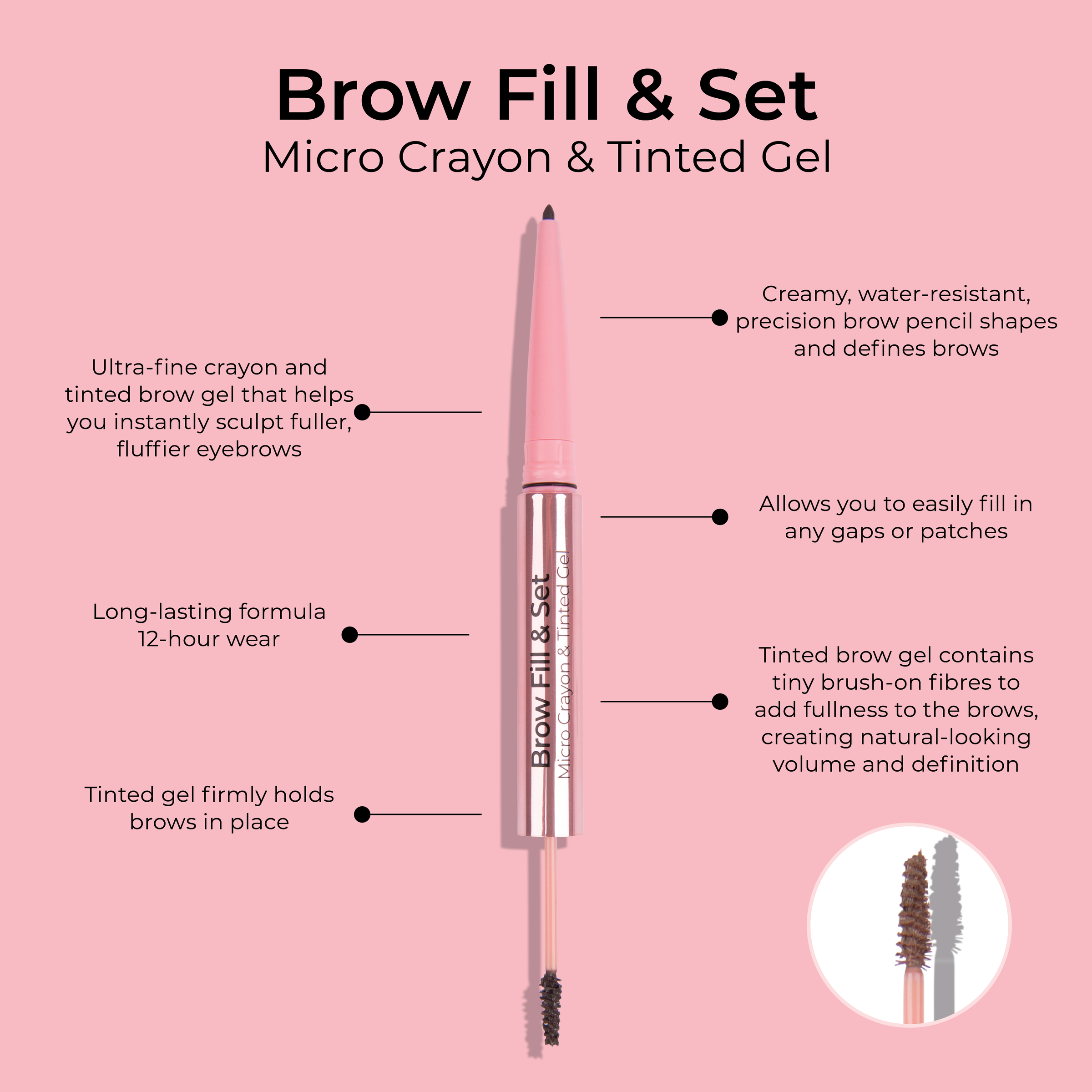 MCO BEAUTY BROW FILL & SET MEDIUM/DARK - Image 4