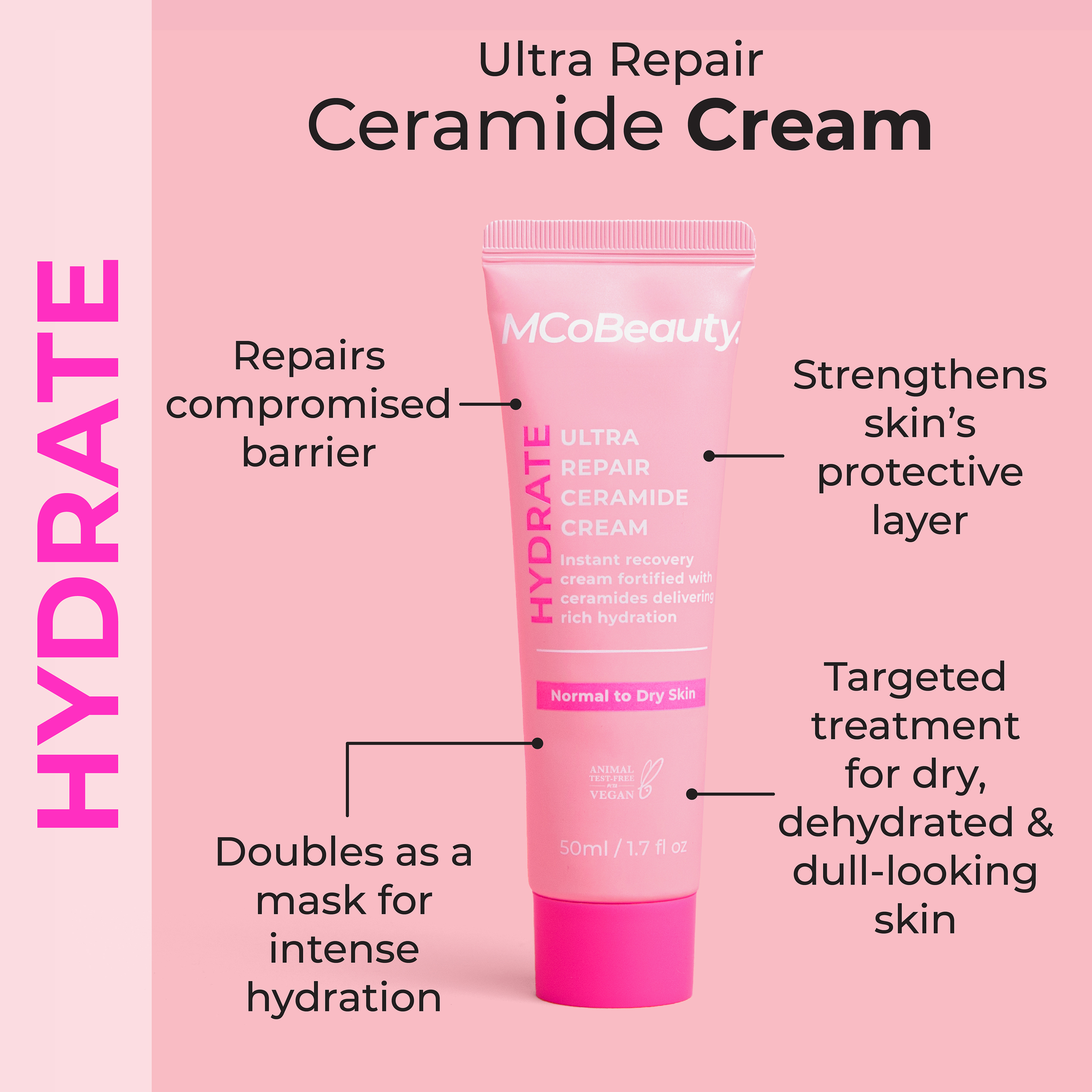 MCO BEAUTY HYDRATE ULTRA REPAIR CERAMIDE CREAM 50ML - Image 2