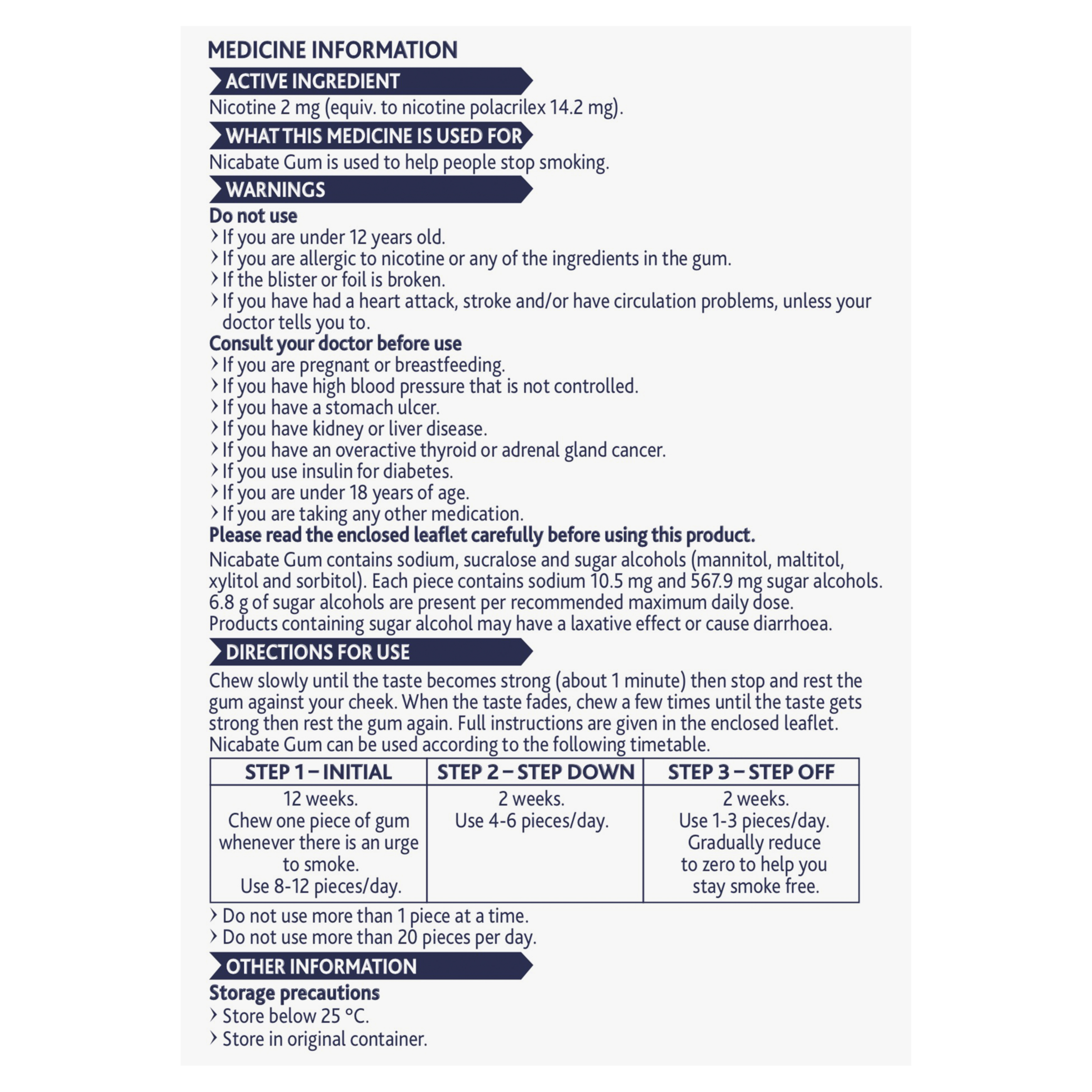 NICABATE EXTRA FRESH 2MG GUM 100 PACK - Image 4
