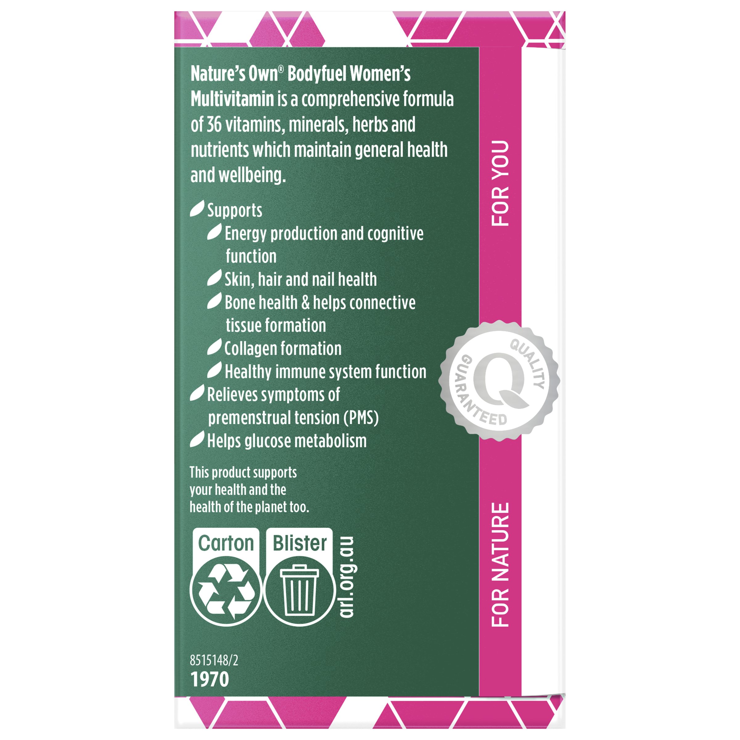 NATURES OWN WOMEN BODY FUEL MULTIVITAMINS 60 TABS - Image 4