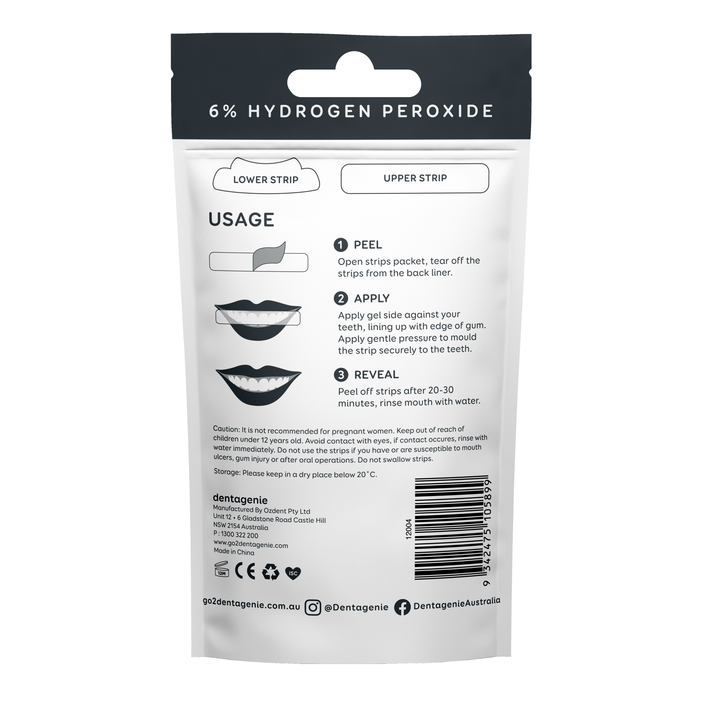 GO2 DENTAGENIE PREMIUM WHITENING STRIPS 28 PACK - Image 2