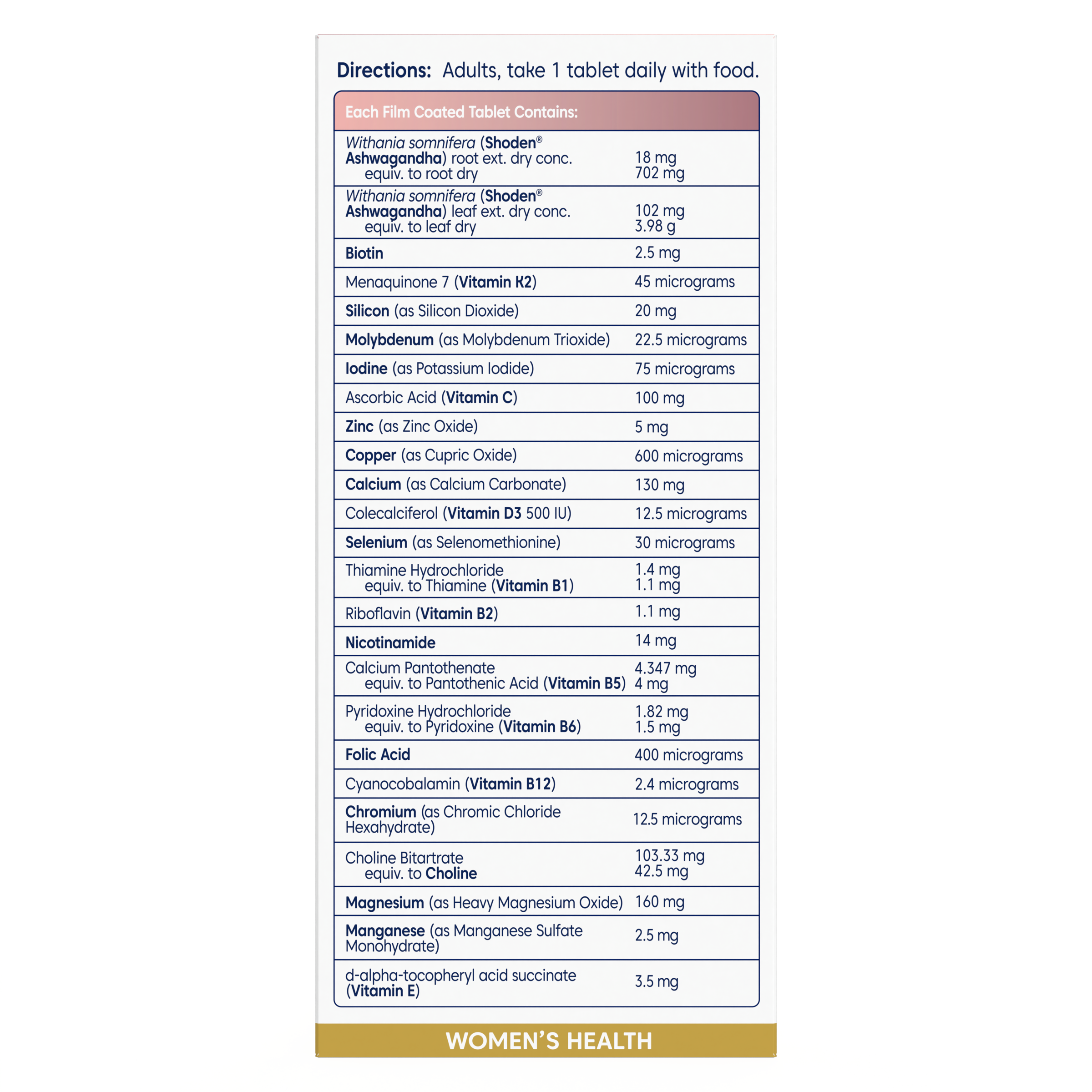 BIOGLAN PLATINUM WOMEN'S MULTIVITAMIN 60 TABLETS - Image 3