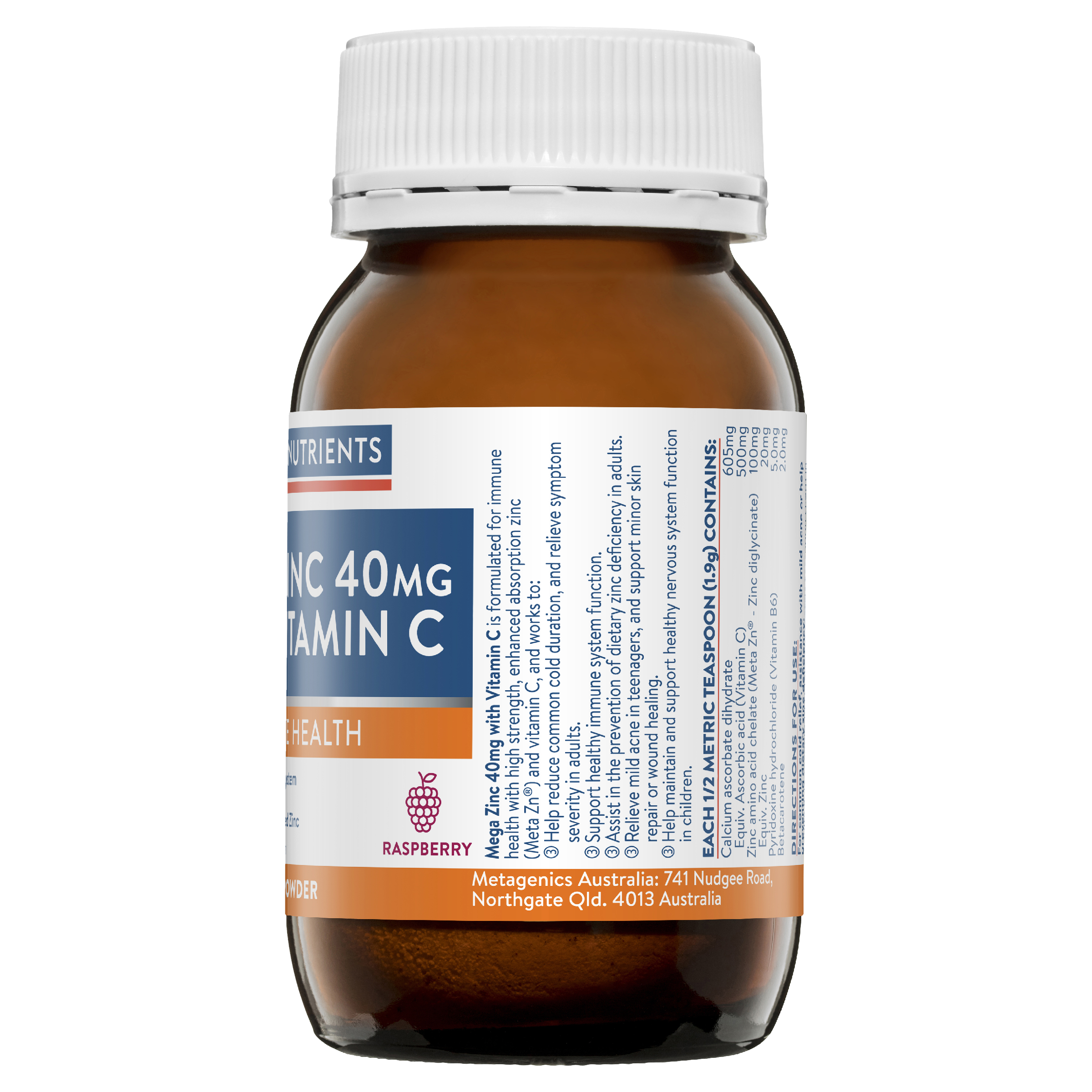 ETHICAL NUTRIENTS MEGA ZINC 40MG VITAMIN C ORANGE POWDER - Image 3