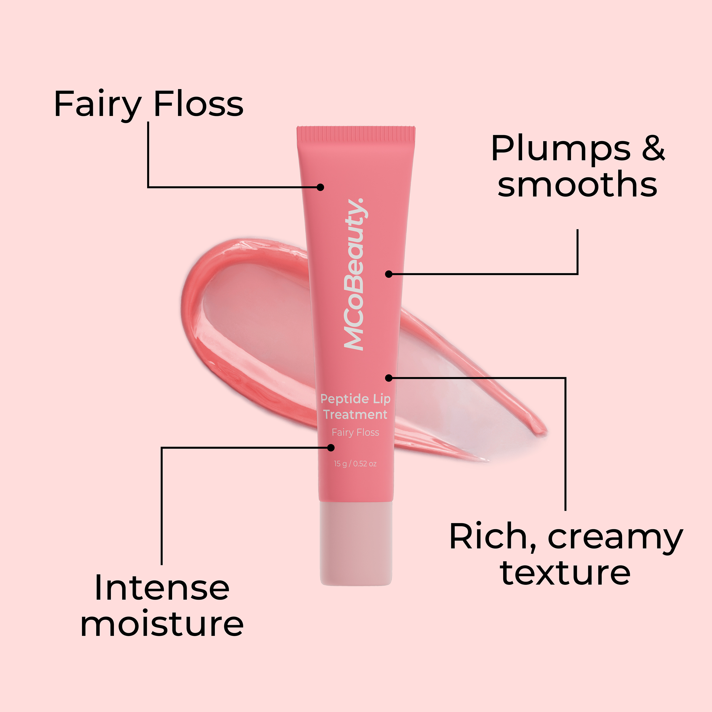 MCO BEAUTY PEPTIDE LIP TREATMENT TINT FAIRY FLOSS 15G - Image 2