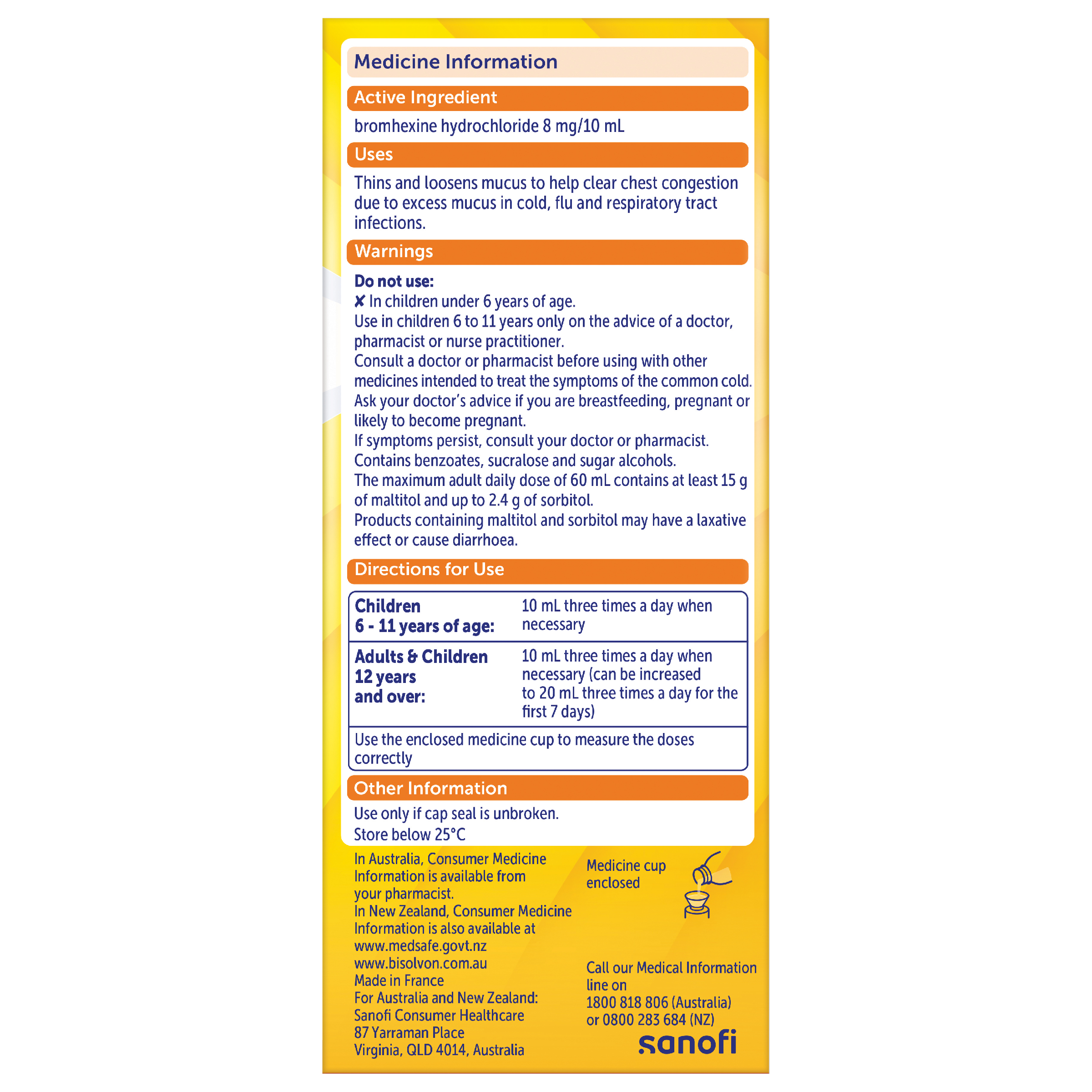 BISOLVON CHESTY LIQUID 200ML - Image 4